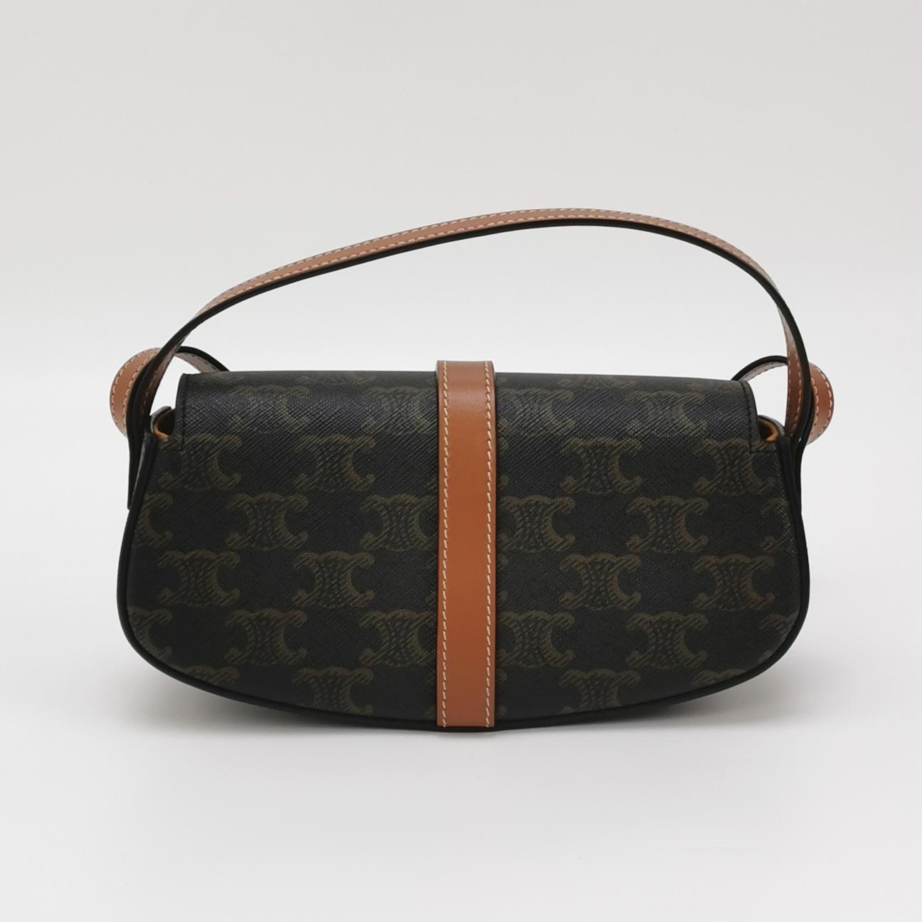 Celine Tabou Clutch with Strap Triomphe Coated Canvas — photo 5 of 14