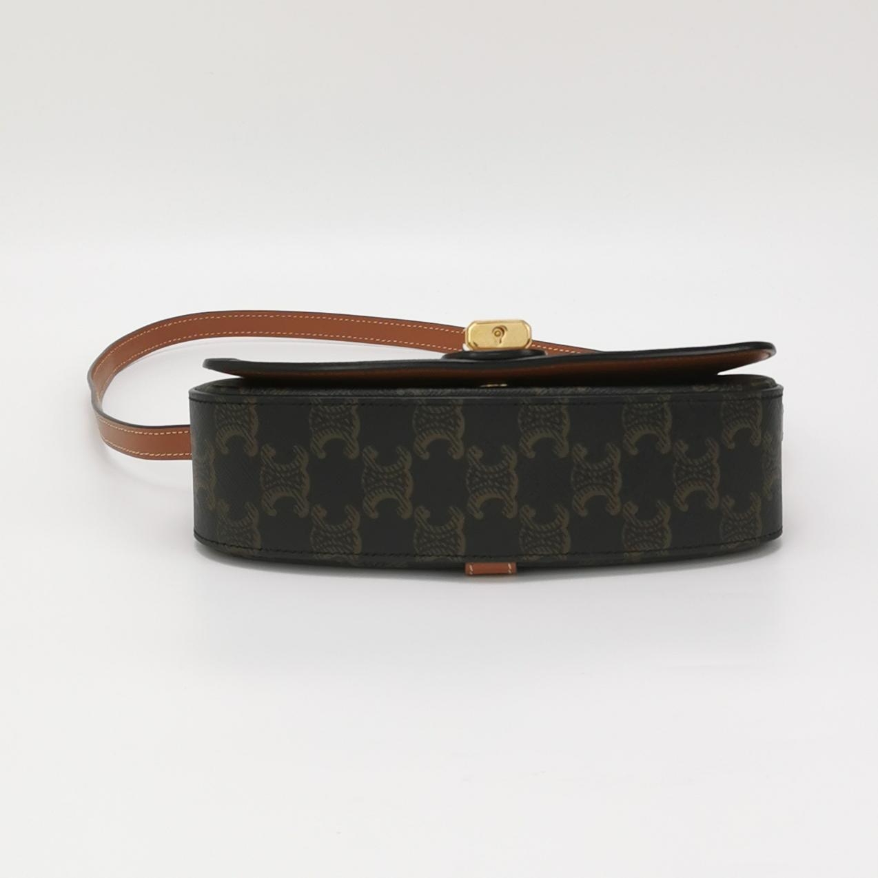 Celine Tabou Clutch with Strap Triomphe Coated Canvas — photo 6 of 14