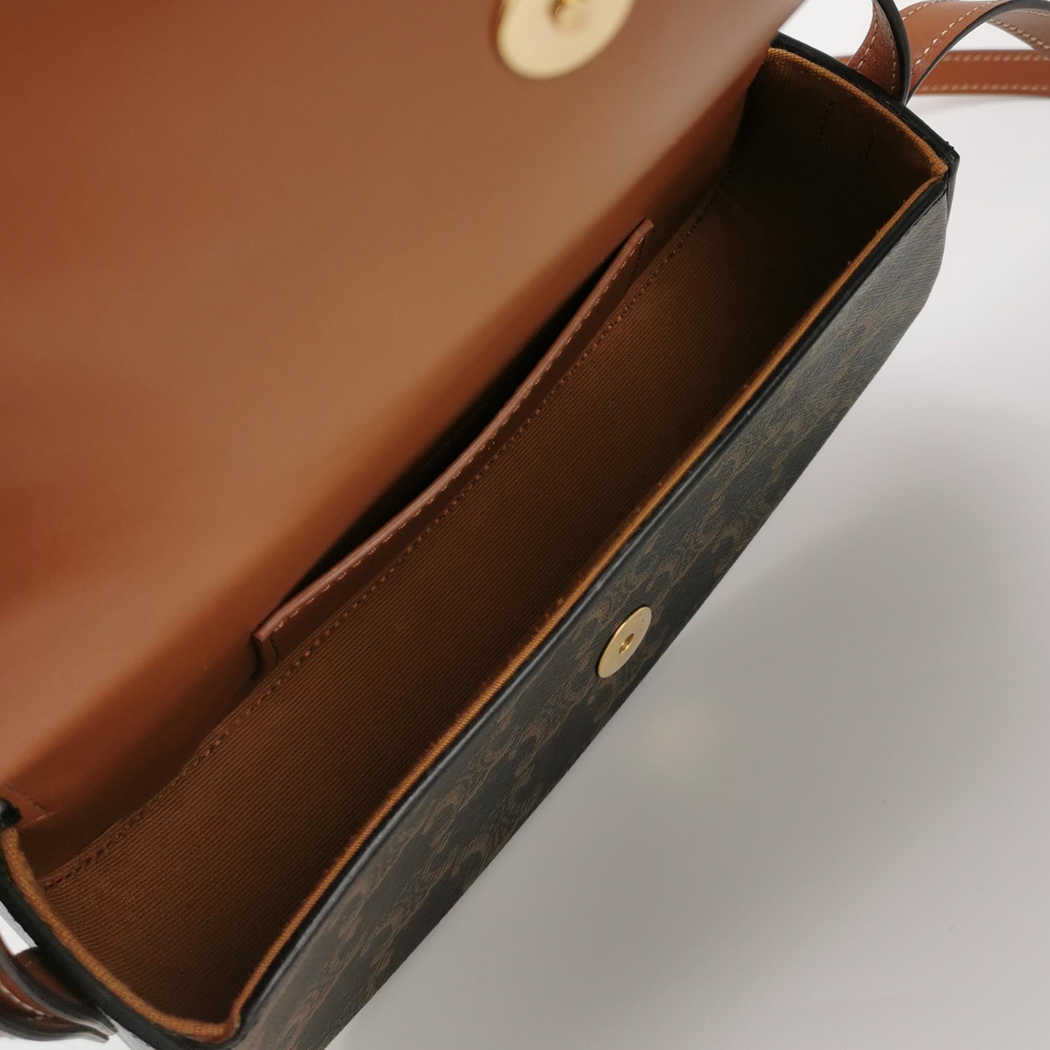 Celine Tabou Clutch with Strap Triomphe Coated Canvas — photo 7 of 14