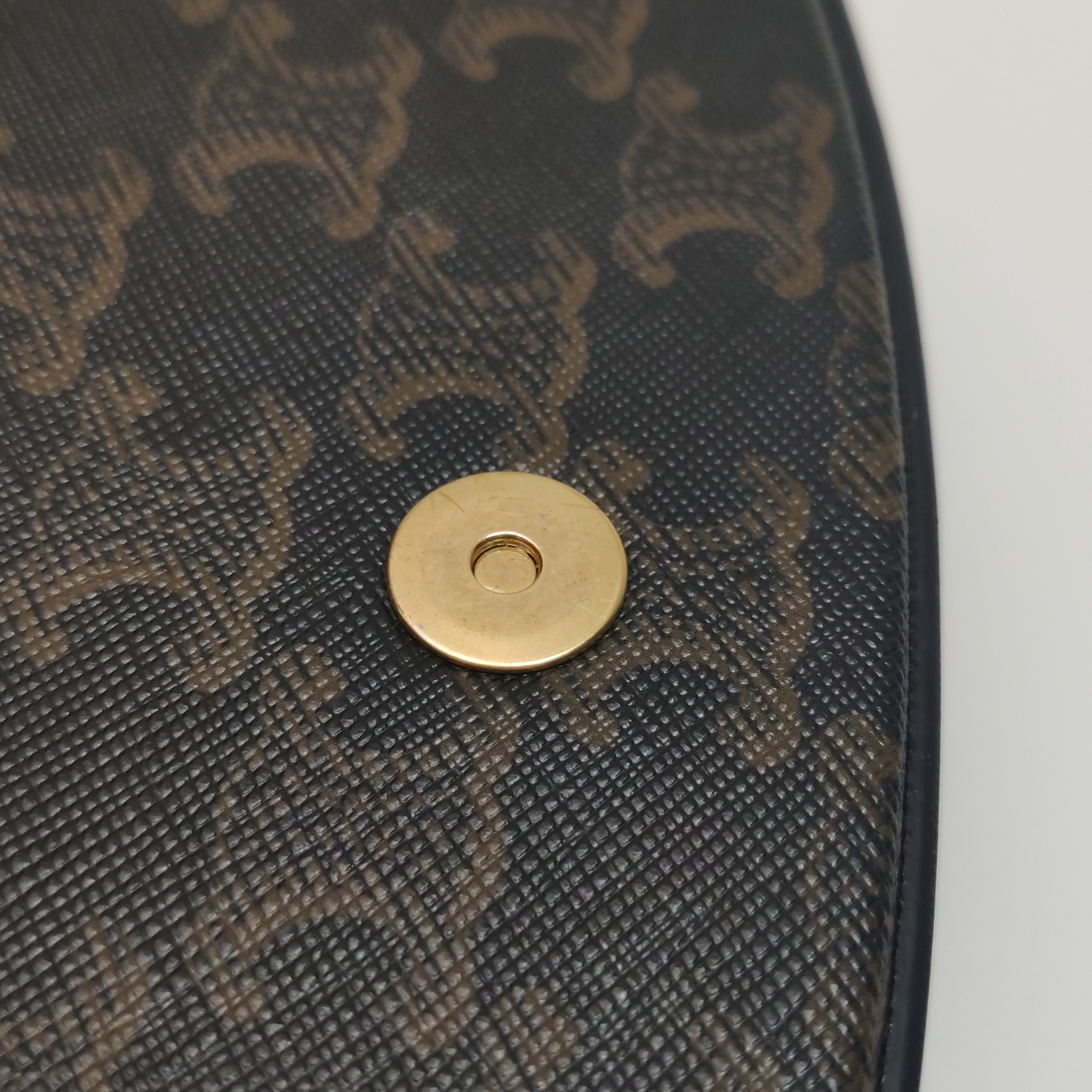 Celine Tabou Clutch with Strap Triomphe Coated Canvas — photo 10 of 14
