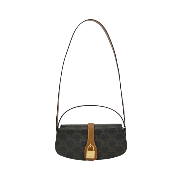 Celine Tabou Clutch with Strap Triomphe Coated Canvas — pre-owned, Vierlot