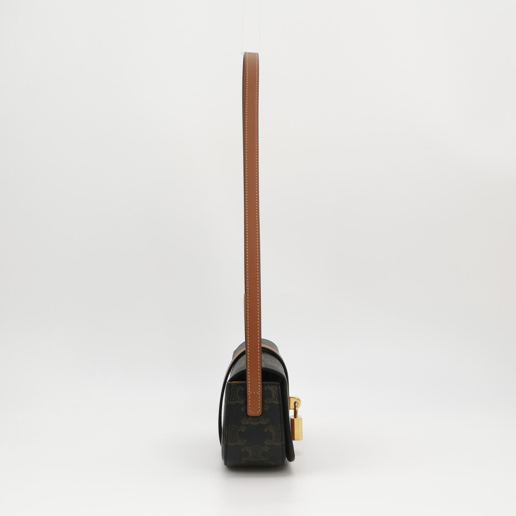 Celine Tabou Clutch with Strap Triomphe Coated Canvas — photo 4 of 12