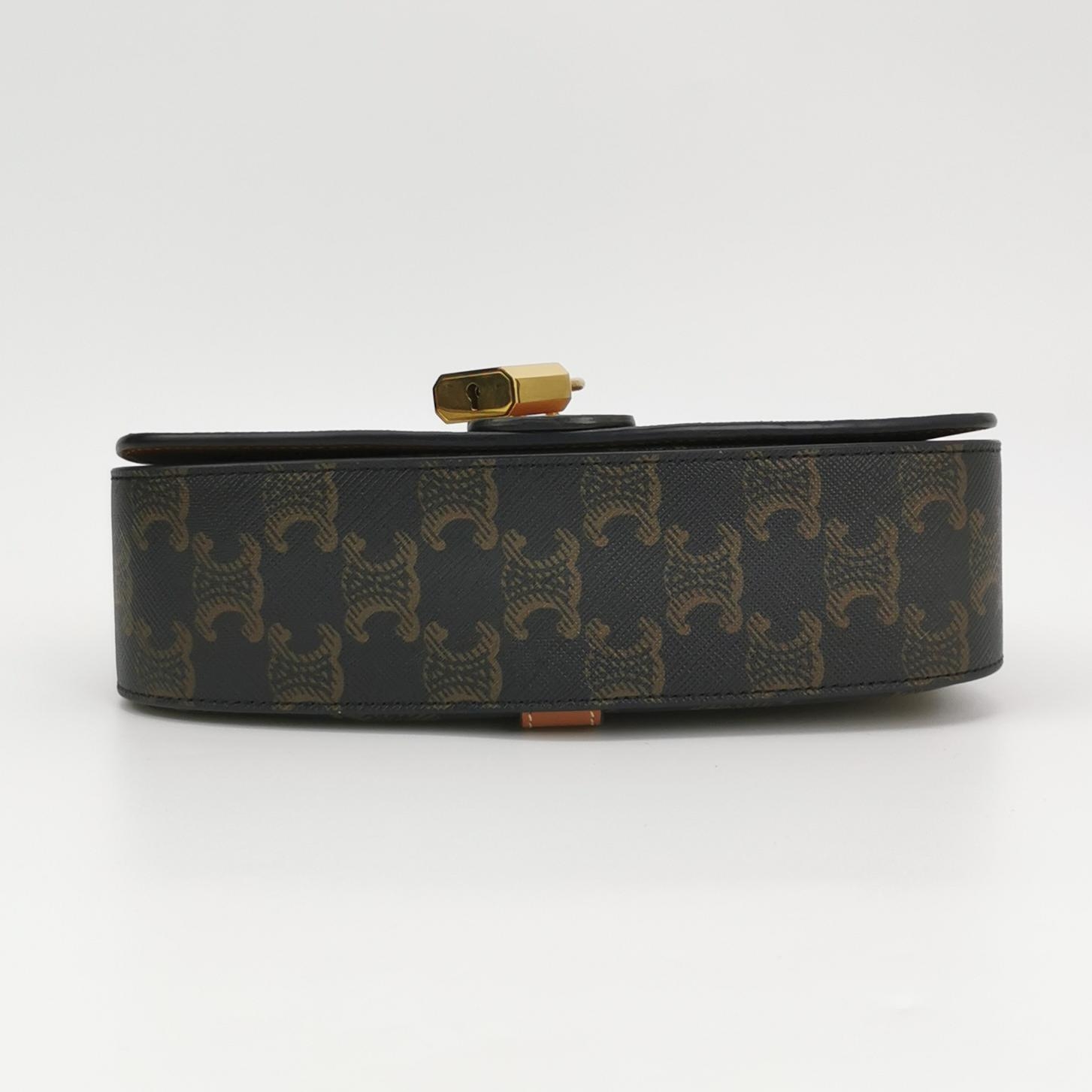 Celine Tabou Clutch with Strap Triomphe Coated Canvas — photo 6 of 12