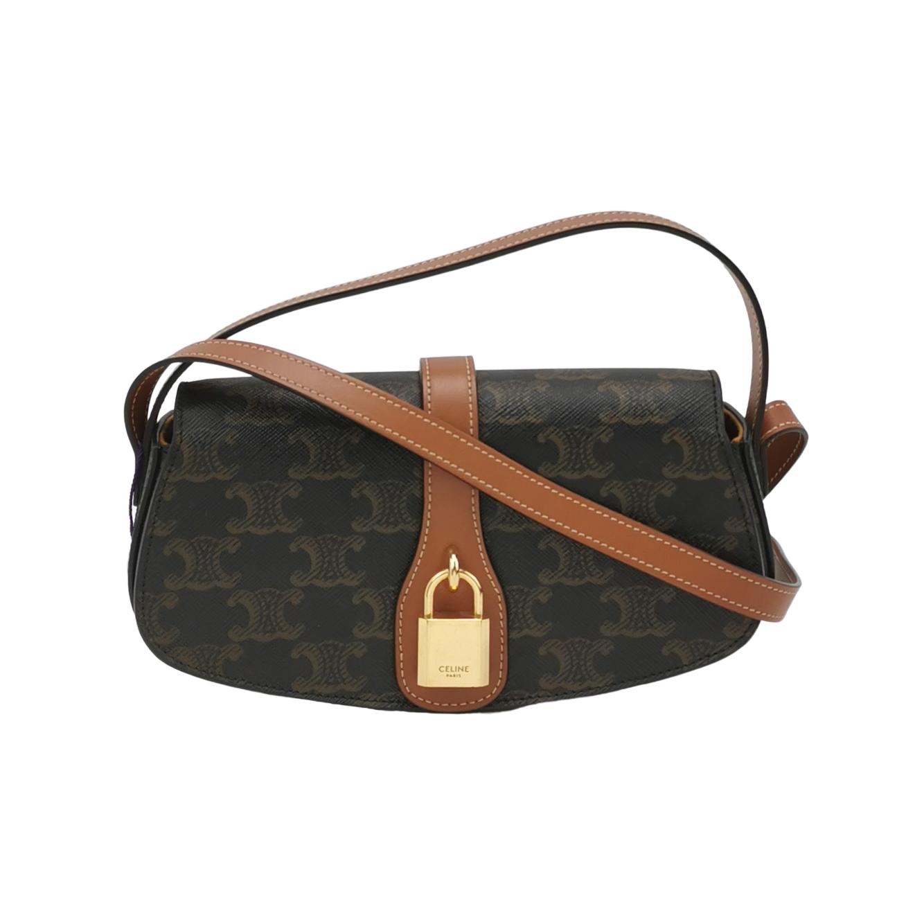 Celine Tabou Clutch with Strap Triomphe Coated Canvas — photo 1 of 11