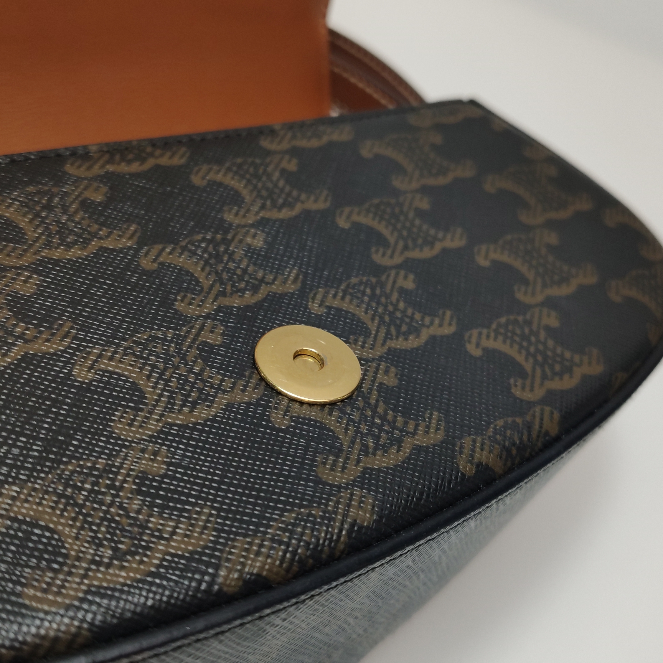 Celine Tabou Clutch with Strap Triomphe Coated Canvas — photo 7 of 11