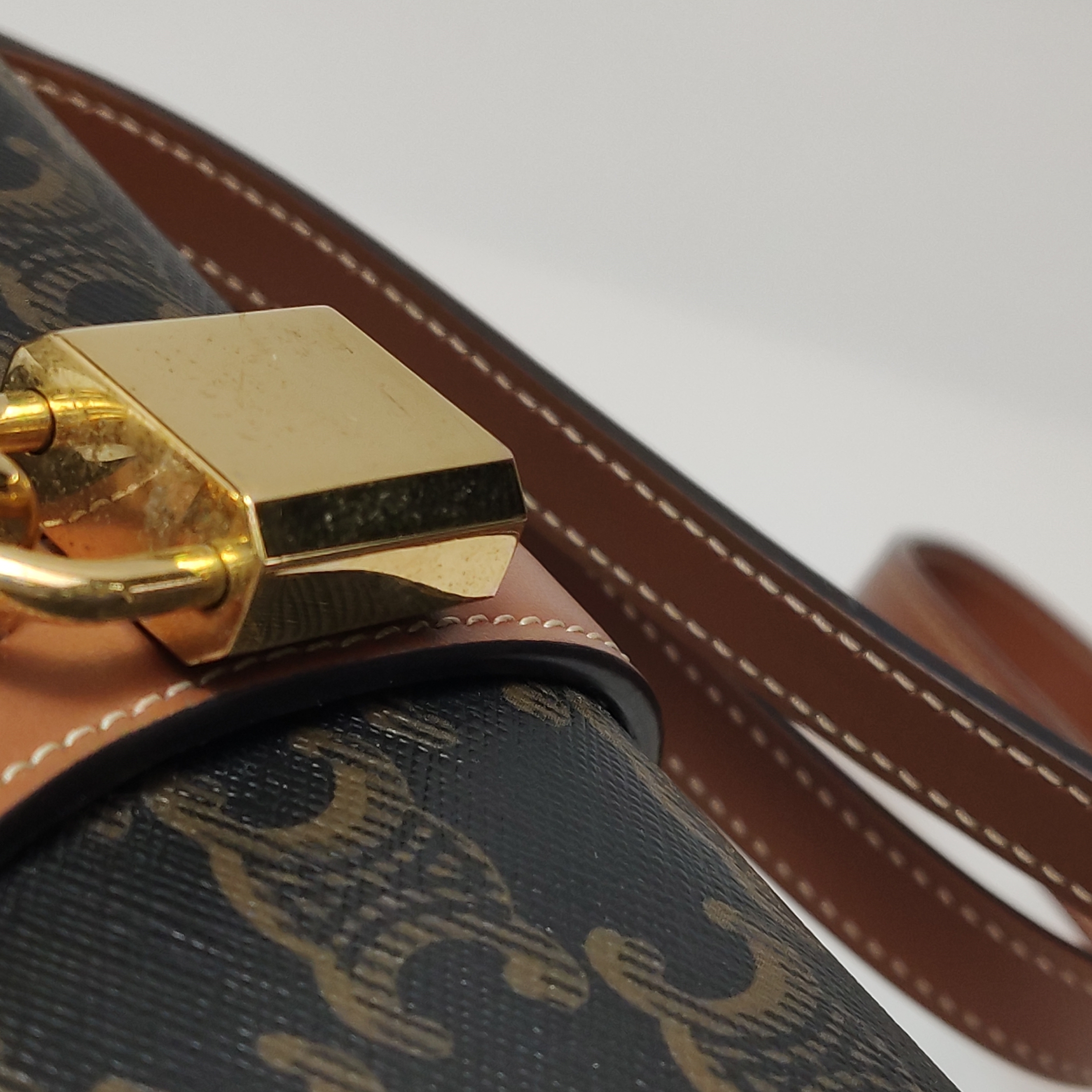 Celine Tabou Clutch with Strap Triomphe Coated Canvas — photo 11 of 11