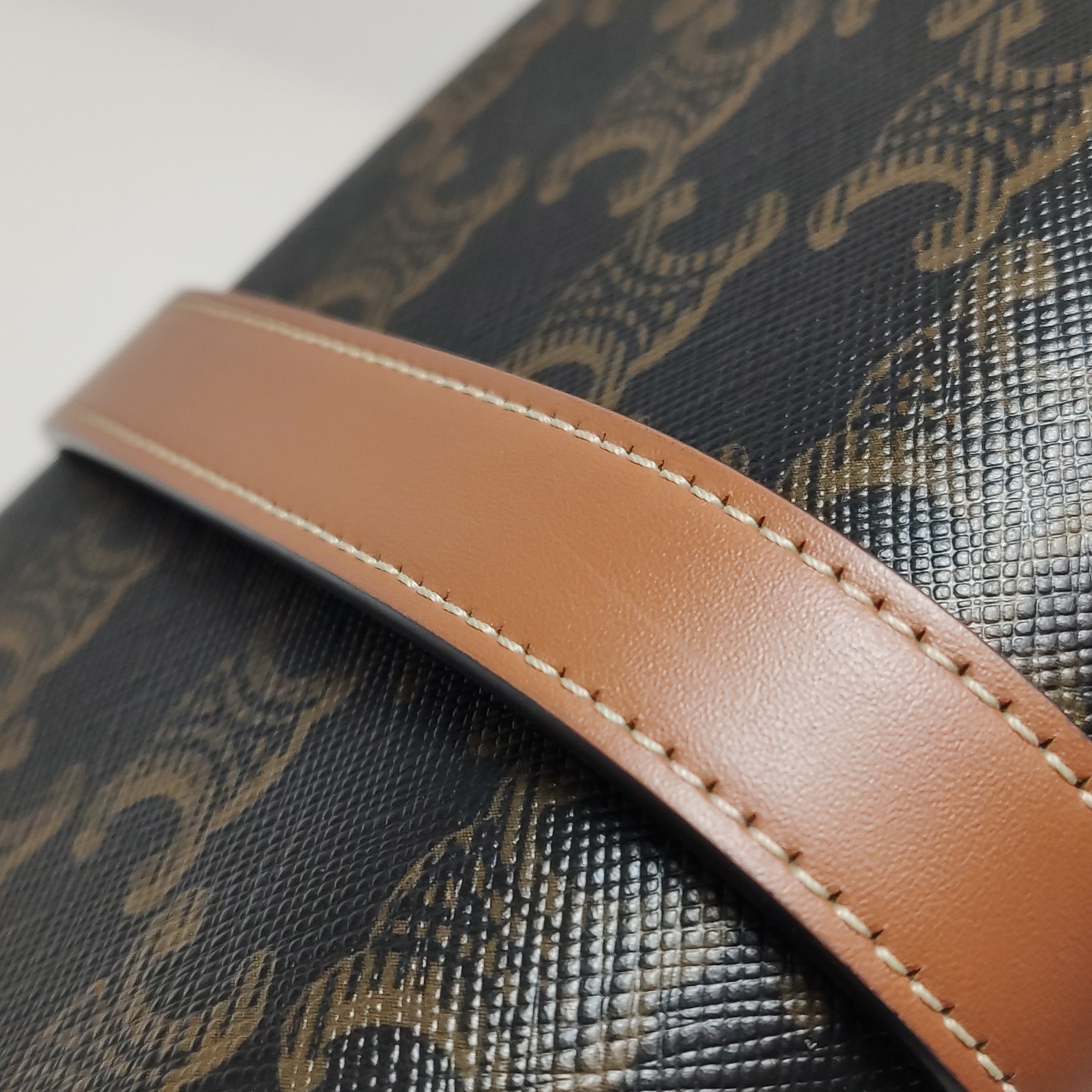 Celine Tabou Clutch with Strap Triomphe Coated Canvas — photo 9 of 11
