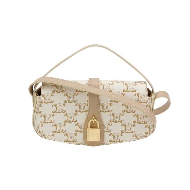 Celine Tabou Clutch with Strap Triomphe Coated Canvas — pre-owned, Vierlot