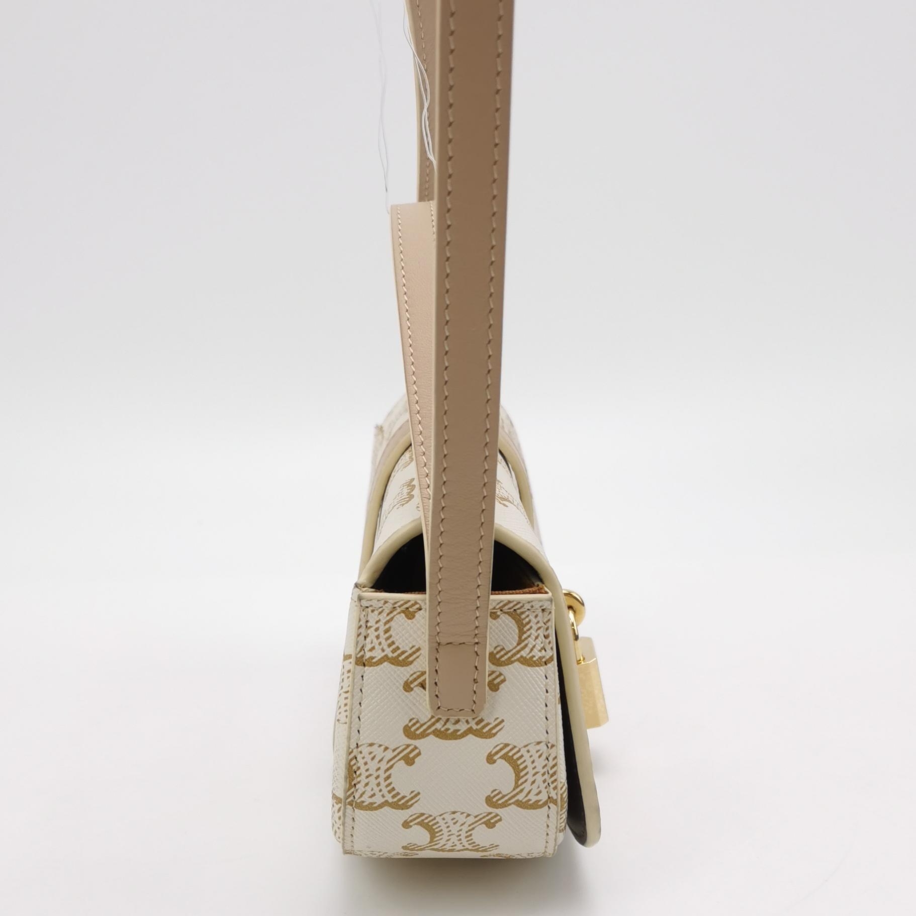 Celine Tabou Clutch with Strap Triomphe Coated Canvas — photo 4 of 14