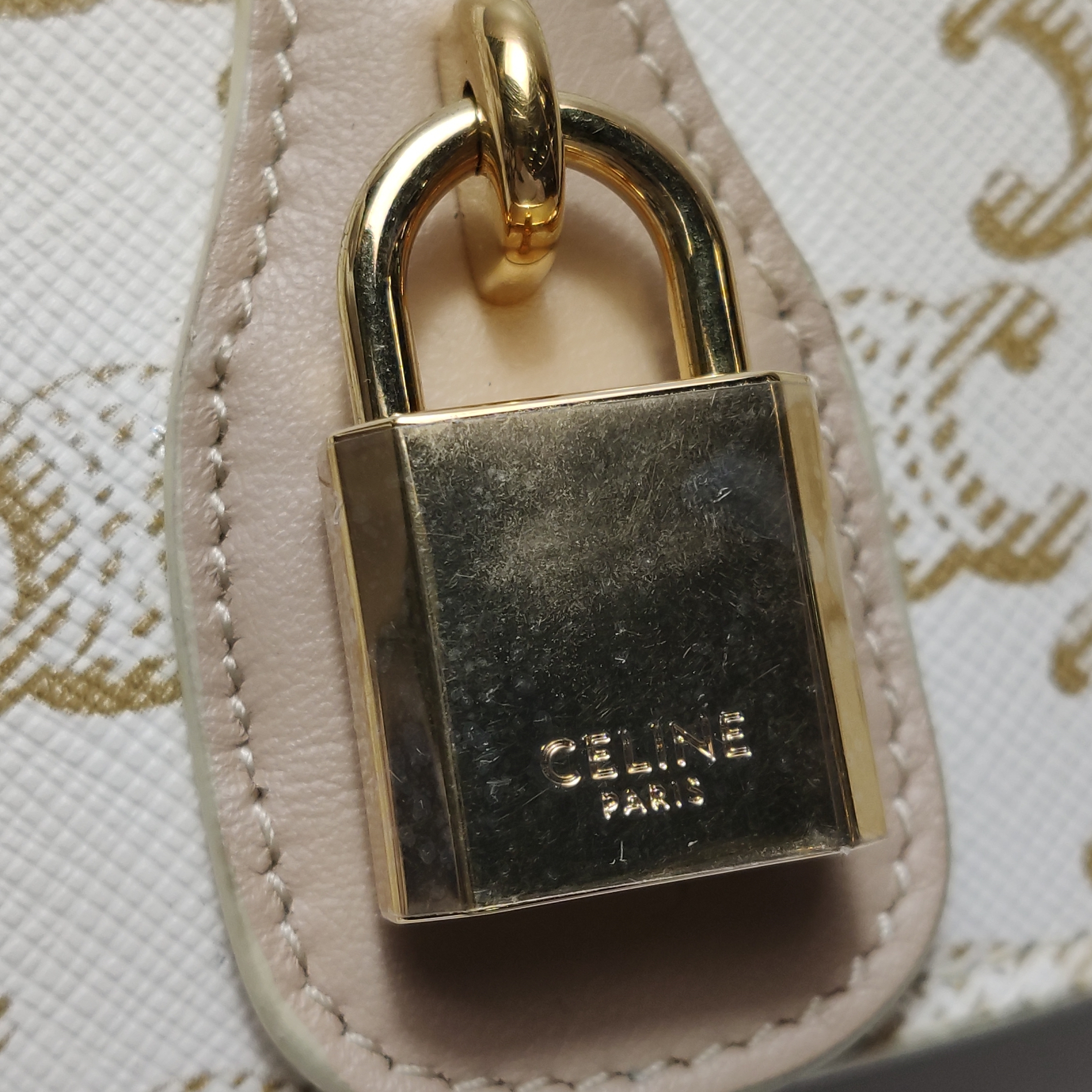 Celine Tabou Clutch with Strap Triomphe Coated Canvas — photo 13 of 14