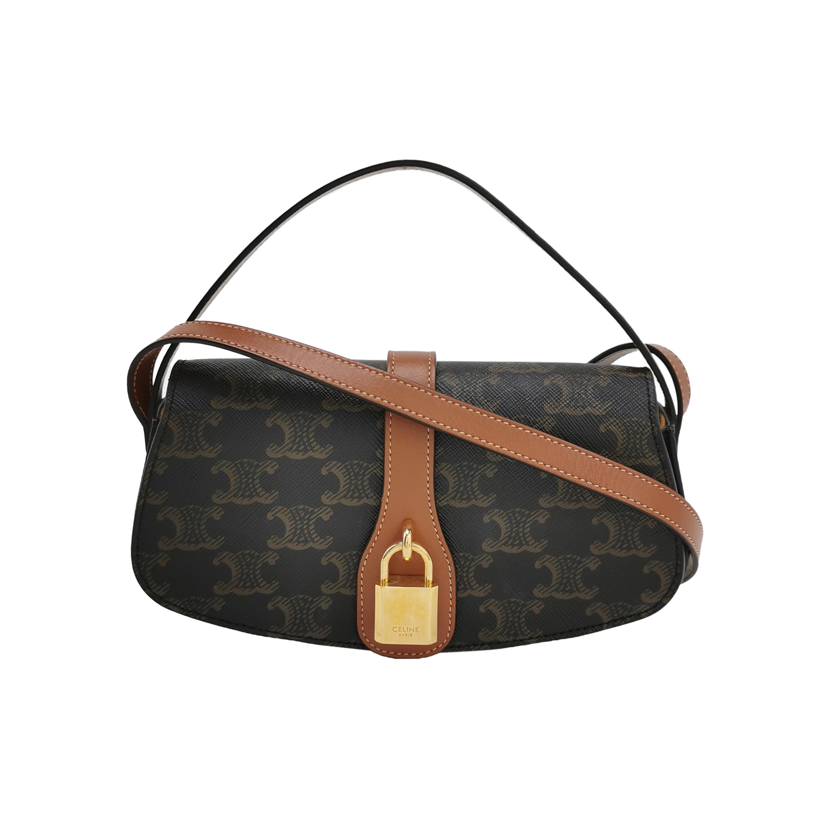 Celine Tabou Clutch with Strap Triomphe Coated Canvas — photo 1 of 15