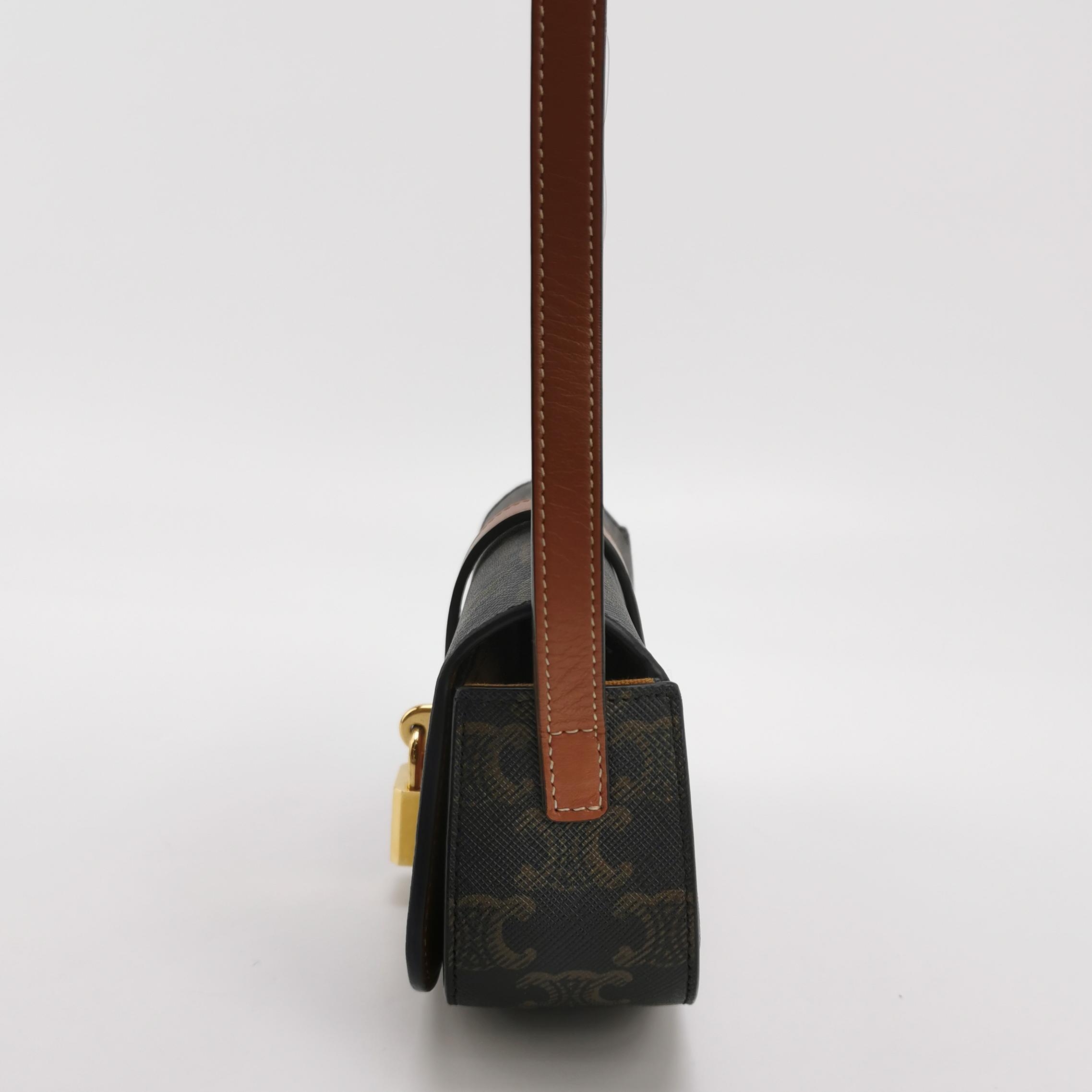 Celine Tabou Clutch with Strap Triomphe Coated Canvas — photo 3 of 15