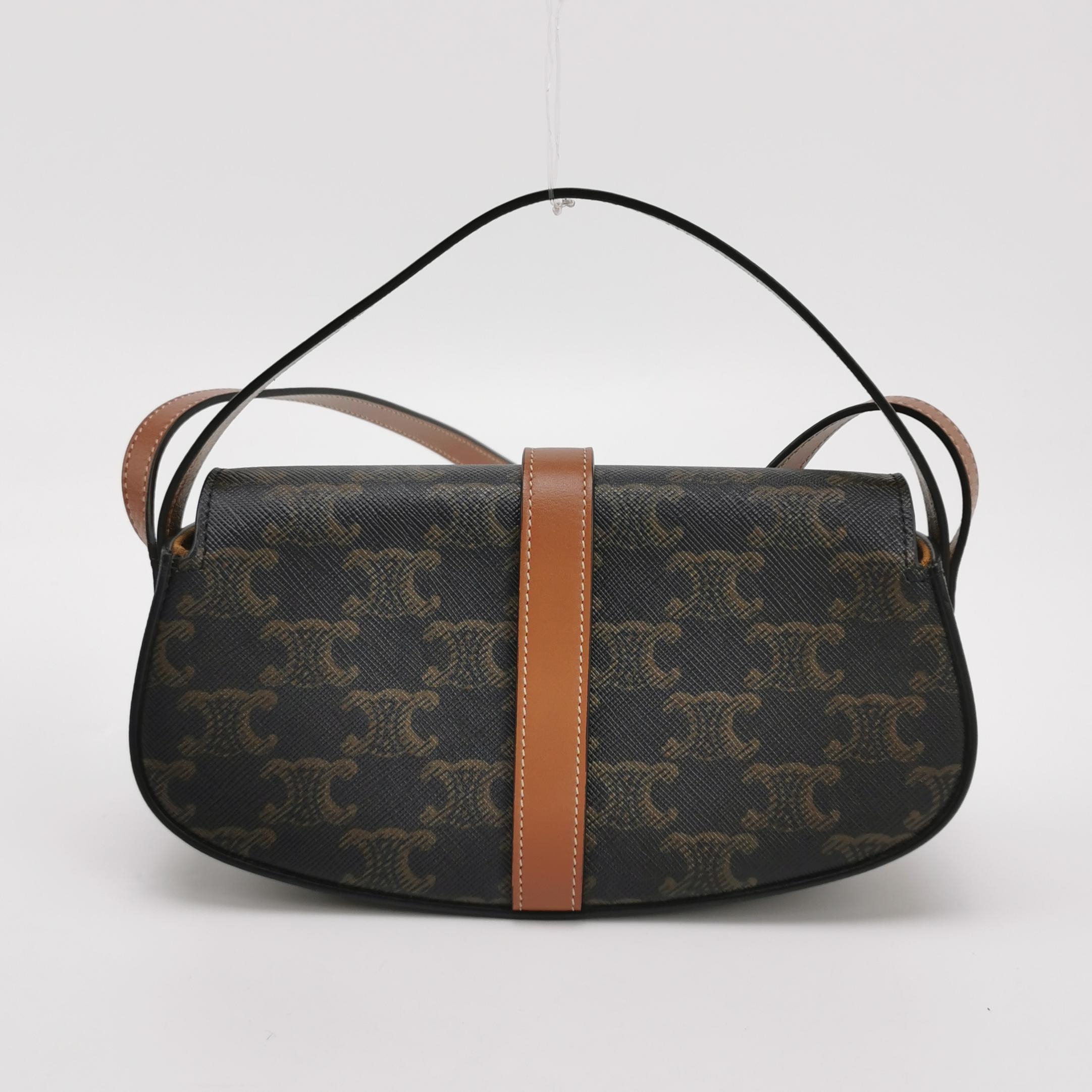 Celine Tabou Clutch with Strap Triomphe Coated Canvas — photo 5 of 15