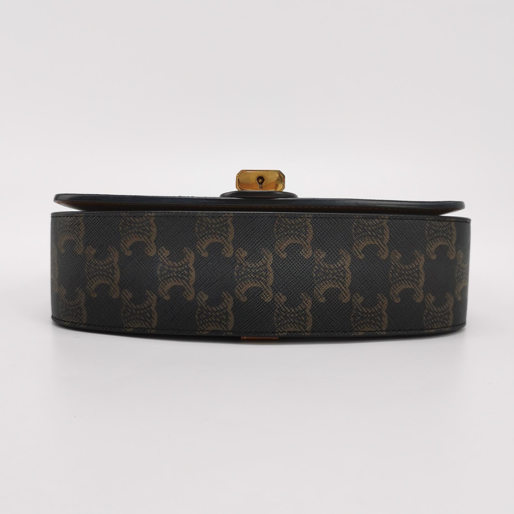 Celine Tabou Clutch with Strap Triomphe Coated Canvas — photo 6 of 15