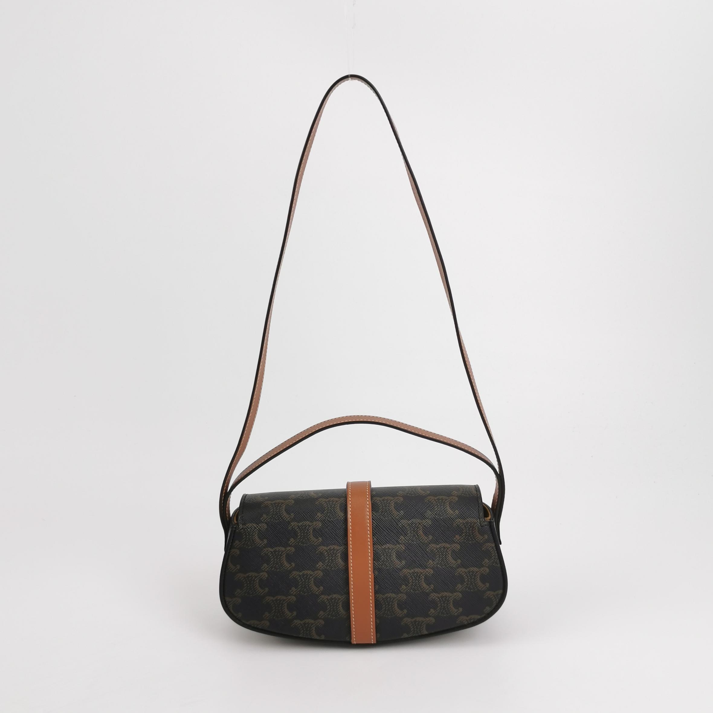 Celine Tabou Clutch with Strap Triomphe Coated Canvas — photo 5 of 15