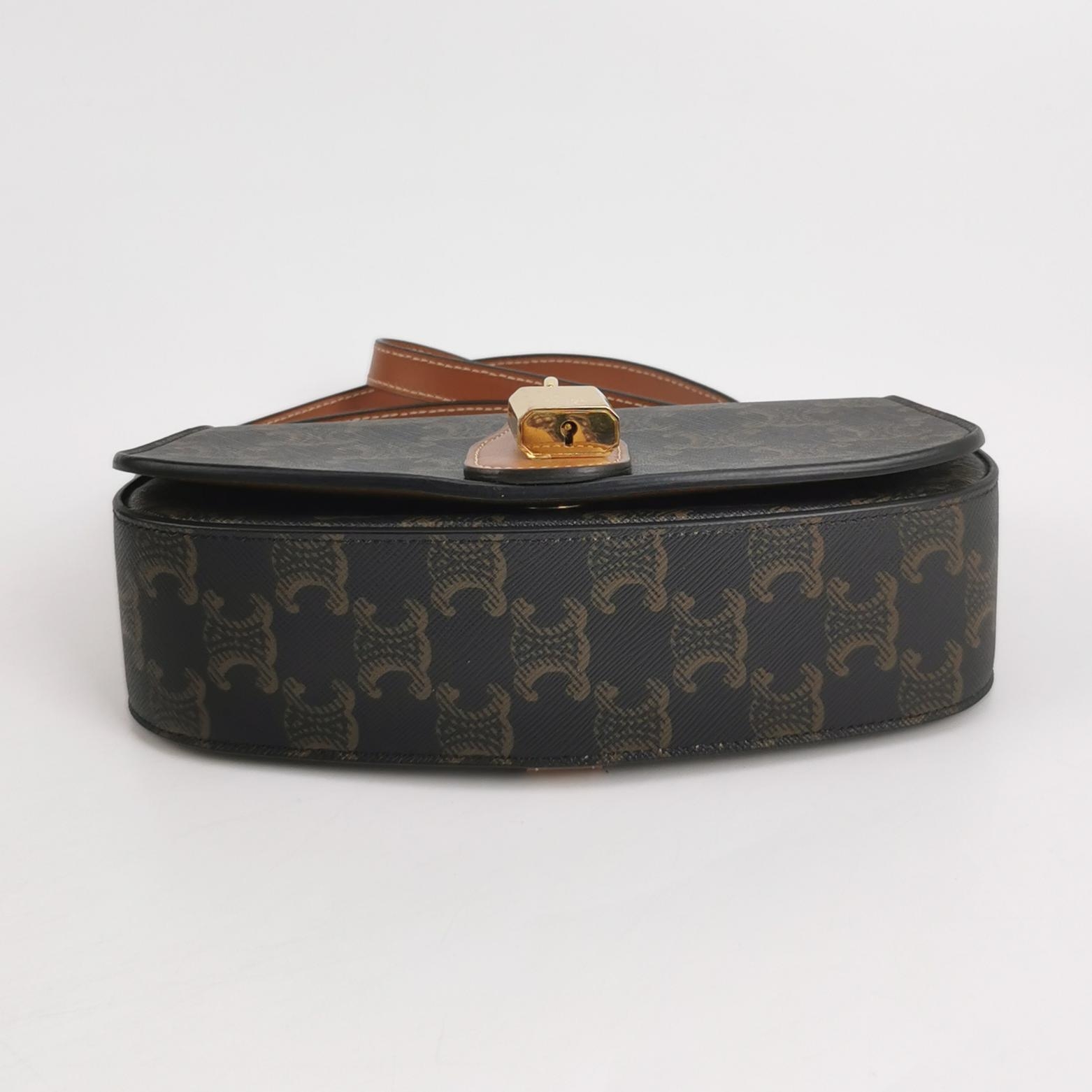 Celine Tabou Clutch with Strap Triomphe Coated Canvas — photo 6 of 15