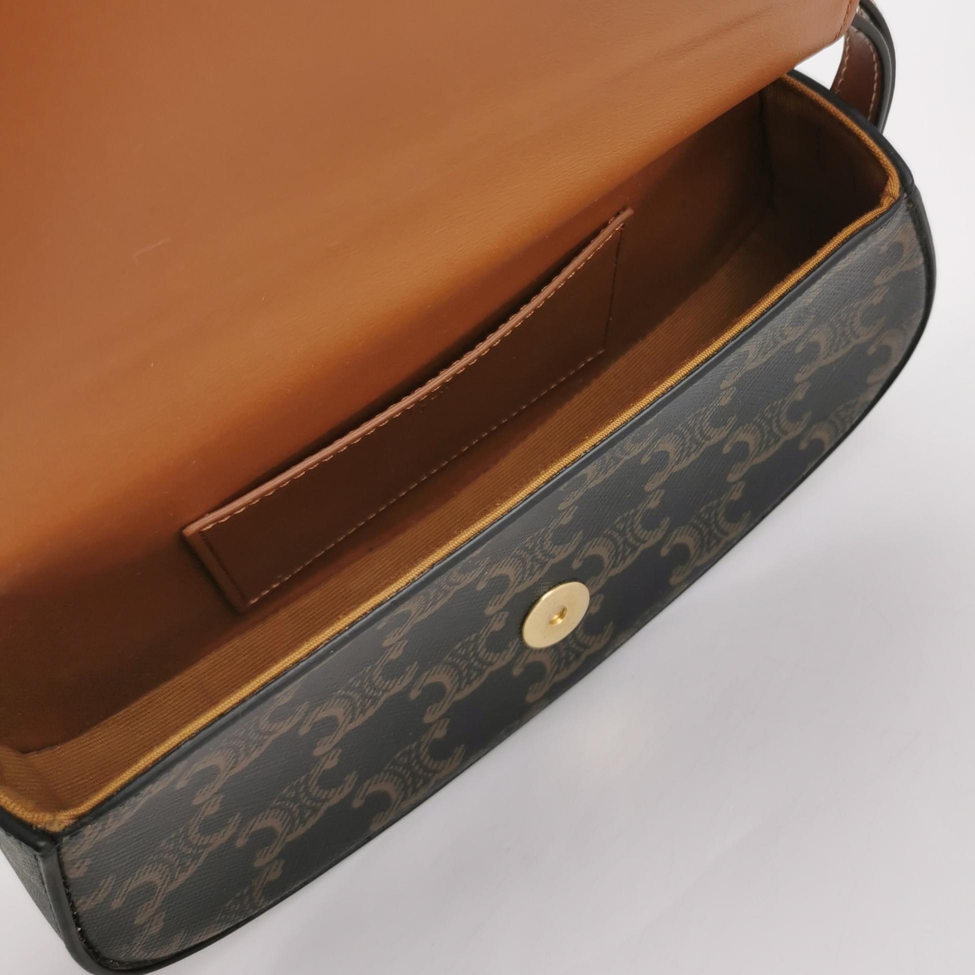 Celine Tabou Clutch with Strap Triomphe Coated Canvas — photo 7 of 15