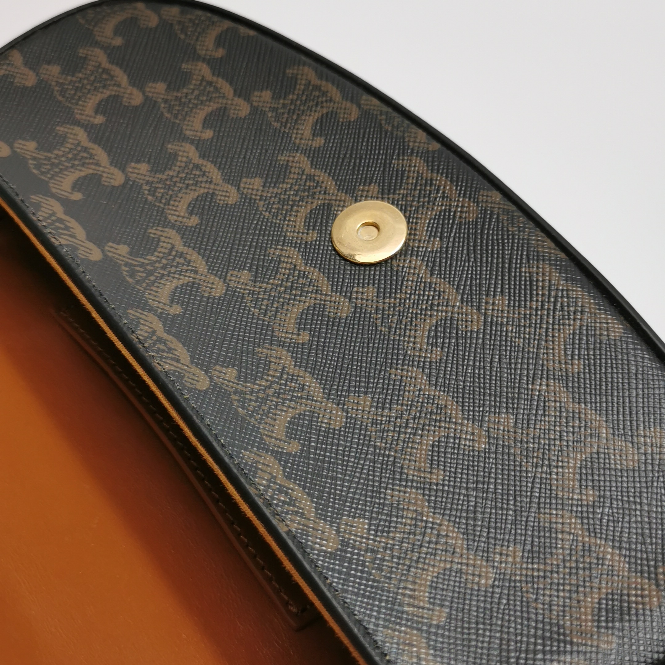 Celine Tabou Clutch with Strap Triomphe Coated Canvas — photo 9 of 15
