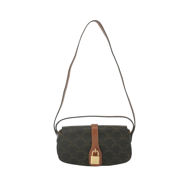 Celine Tabou Clutch with Strap Triomphe Coated Canvas — pre-owned, Vierlot