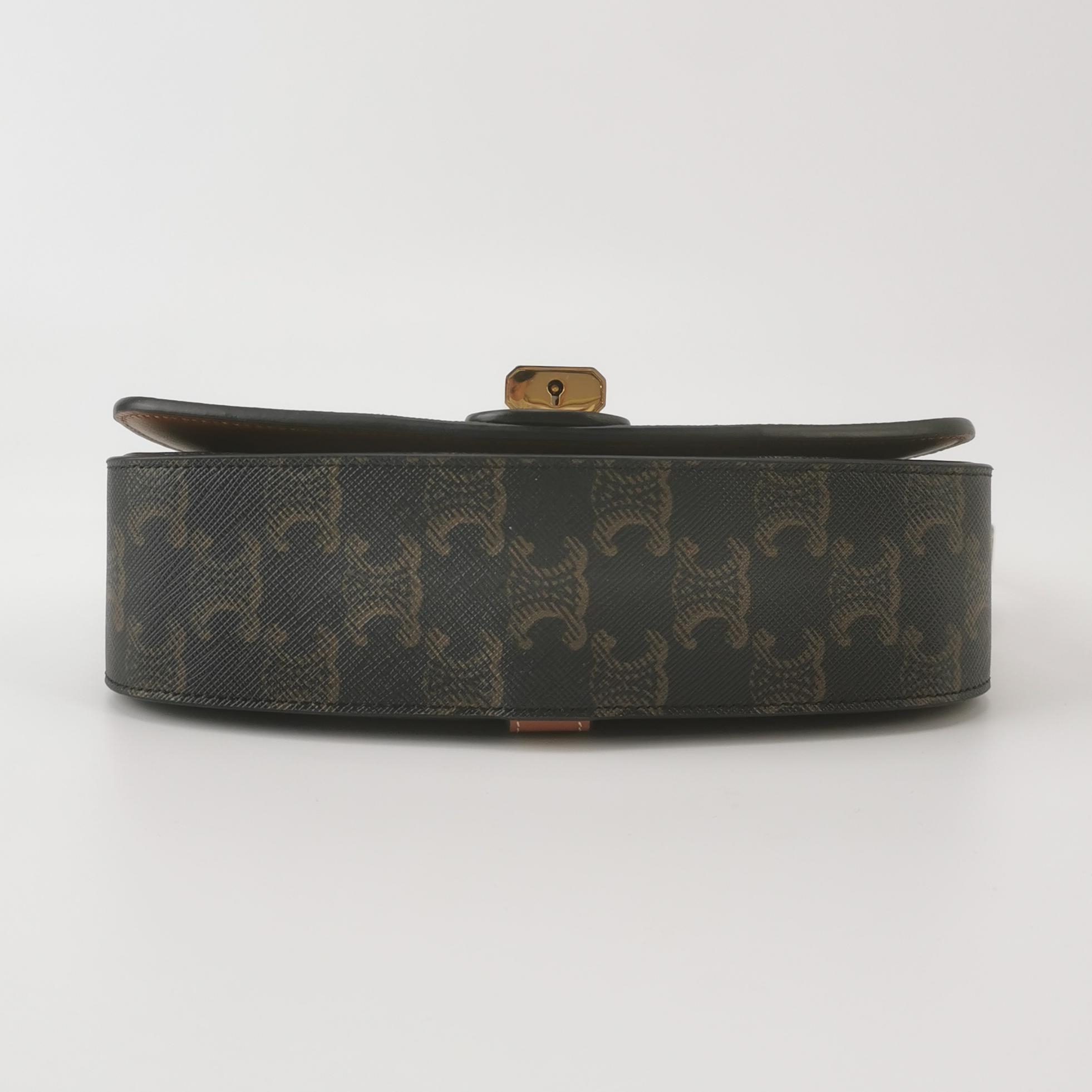 Celine Tabou Clutch with Strap Triomphe Coated Canvas — photo 6 of 17