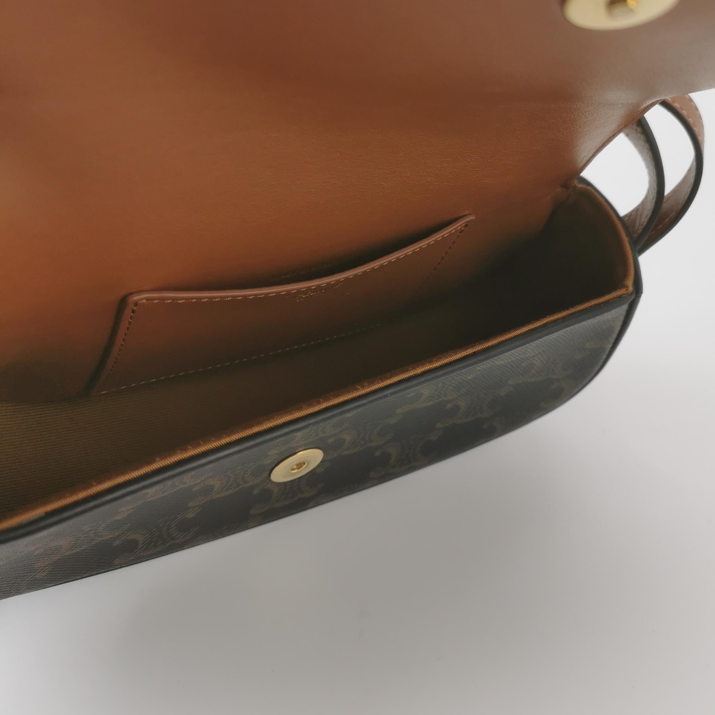 Celine Tabou Clutch with Strap Triomphe Coated Canvas — photo 7 of 17