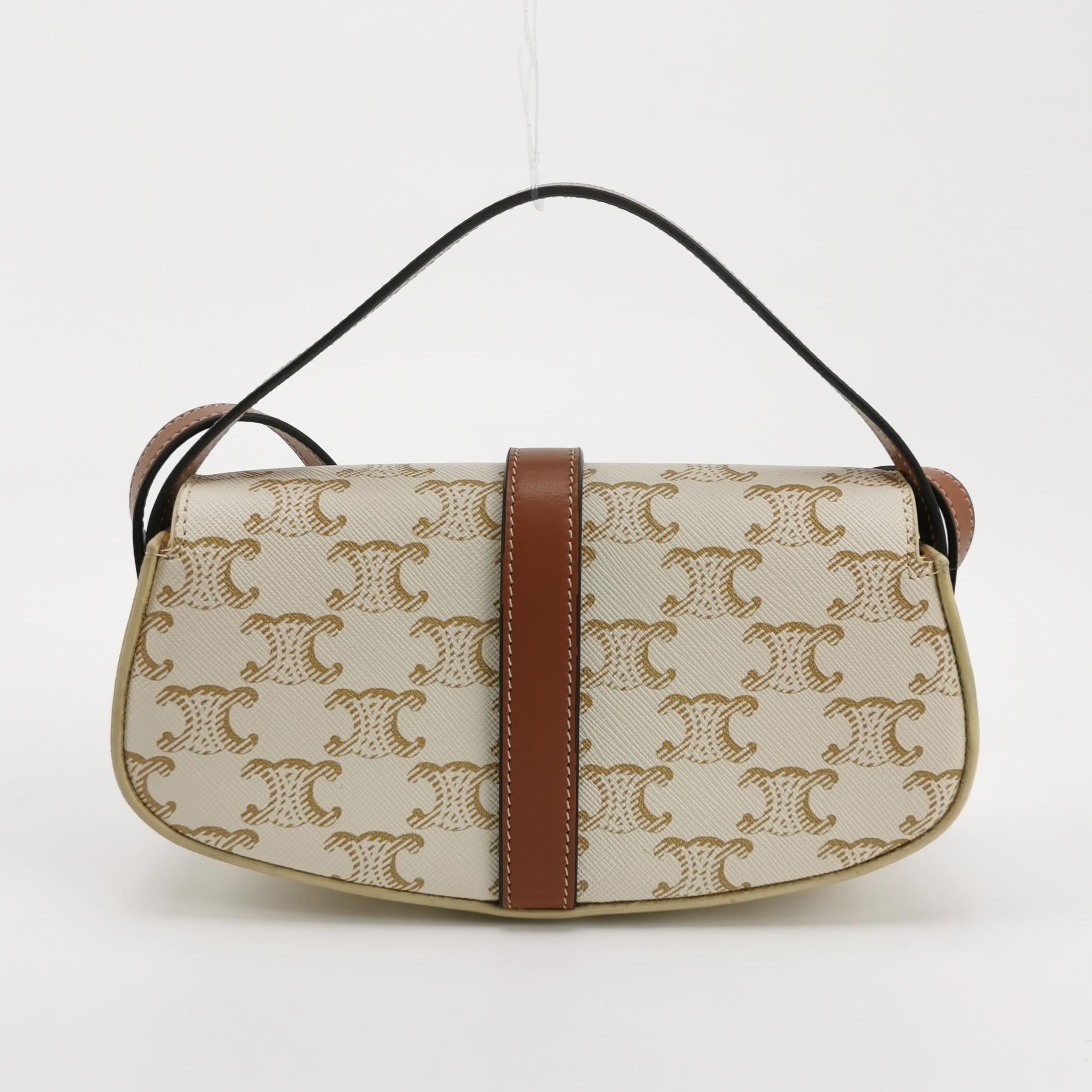 Celine Tabou Clutch with Strap Triomphe Coated Canvas — photo 5 of 12