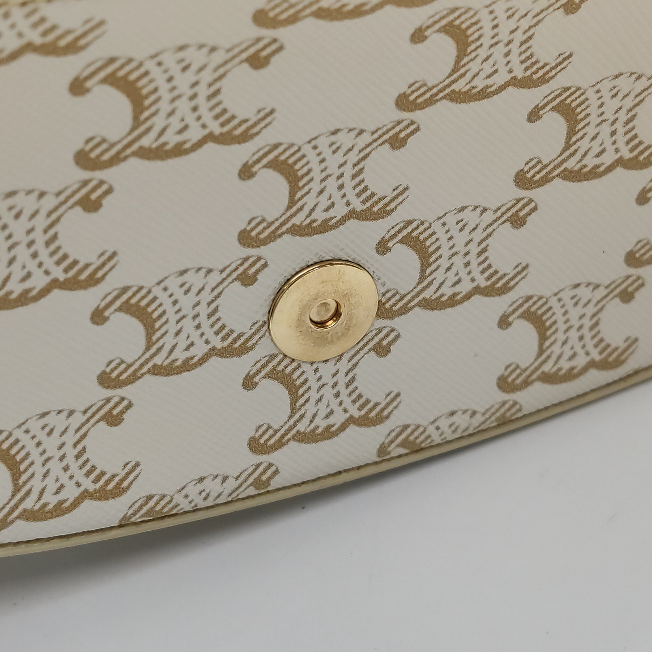 Celine Tabou Clutch with Strap Triomphe Coated Canvas — photo 8 of 12