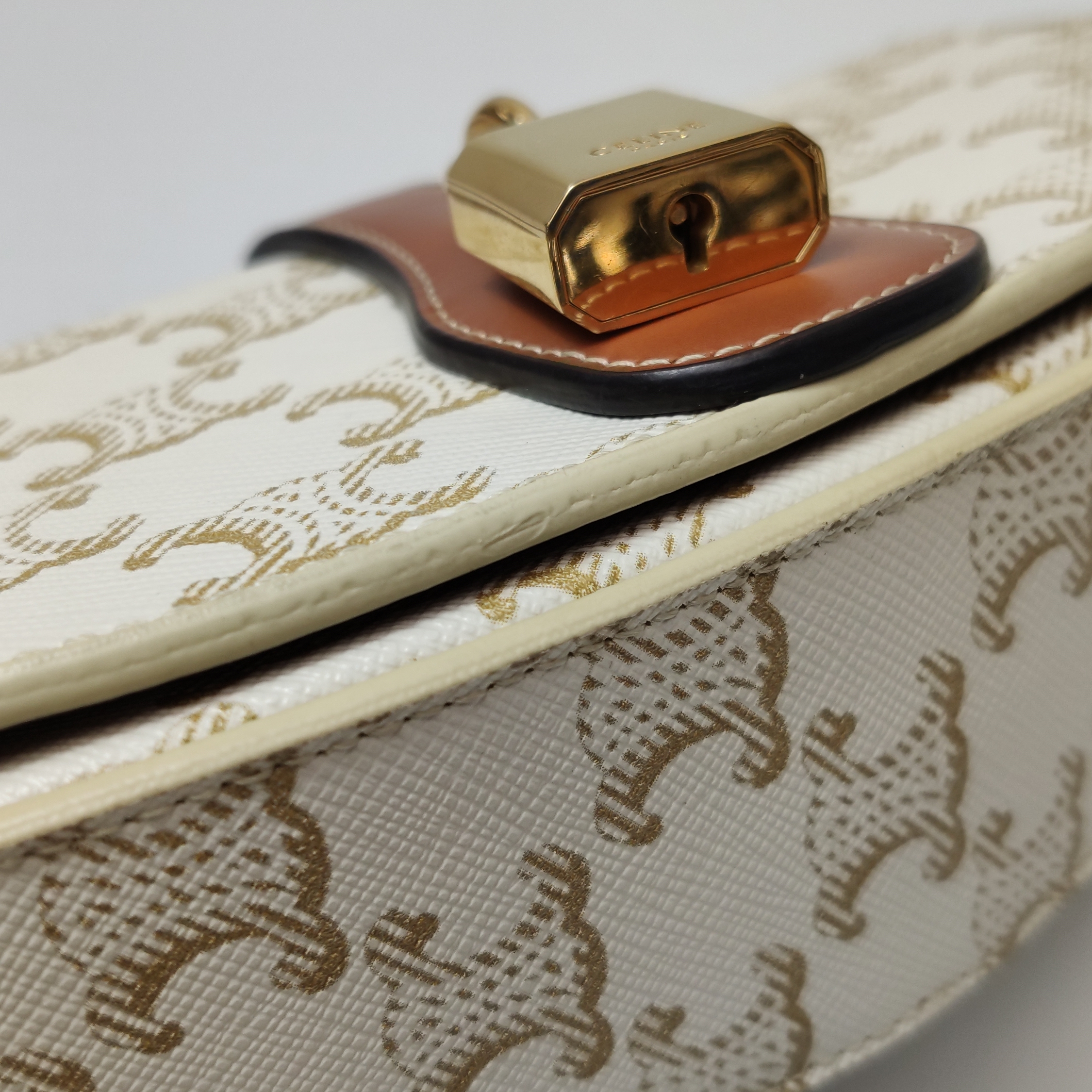 Celine Tabou Clutch with Strap Triomphe Coated Canvas — photo 12 of 12