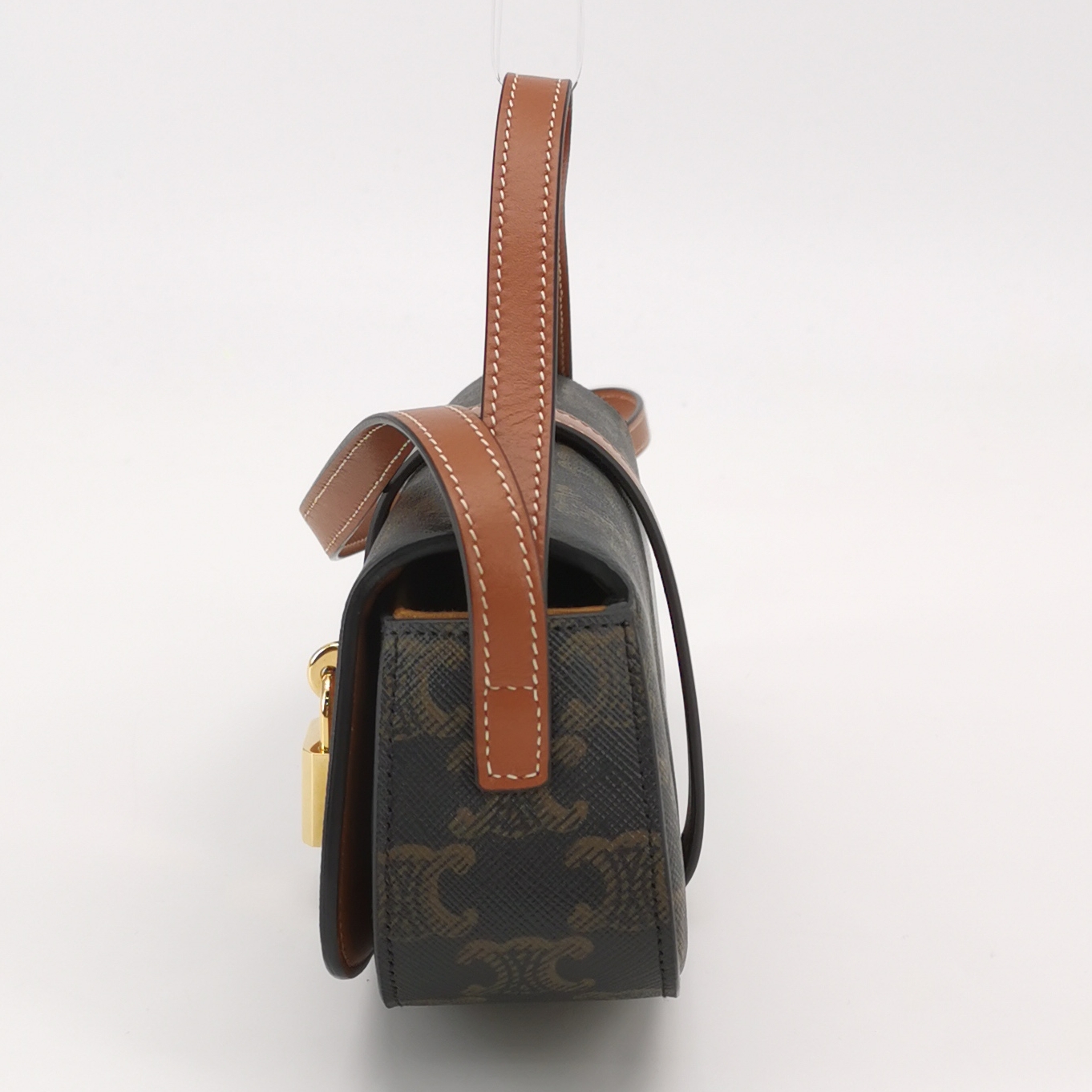 Celine Tabou Clutch with Strap Triomphe Coated Canvas — photo 3 of 13