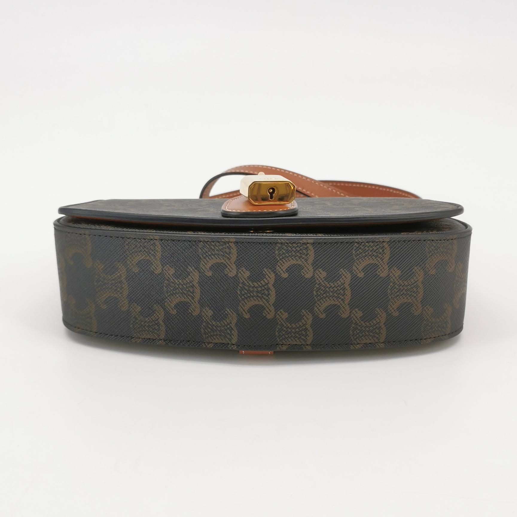 Celine Tabou Clutch with Strap Triomphe Coated Canvas — photo 6 of 13