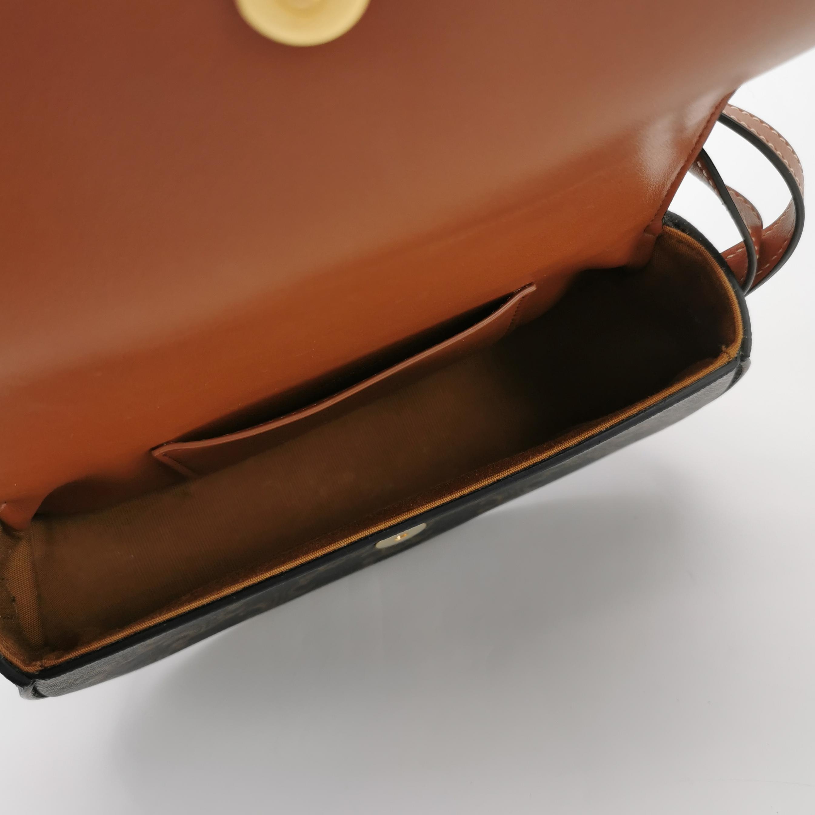 Celine Tabou Clutch with Strap Triomphe Coated Canvas — photo 11 of 13