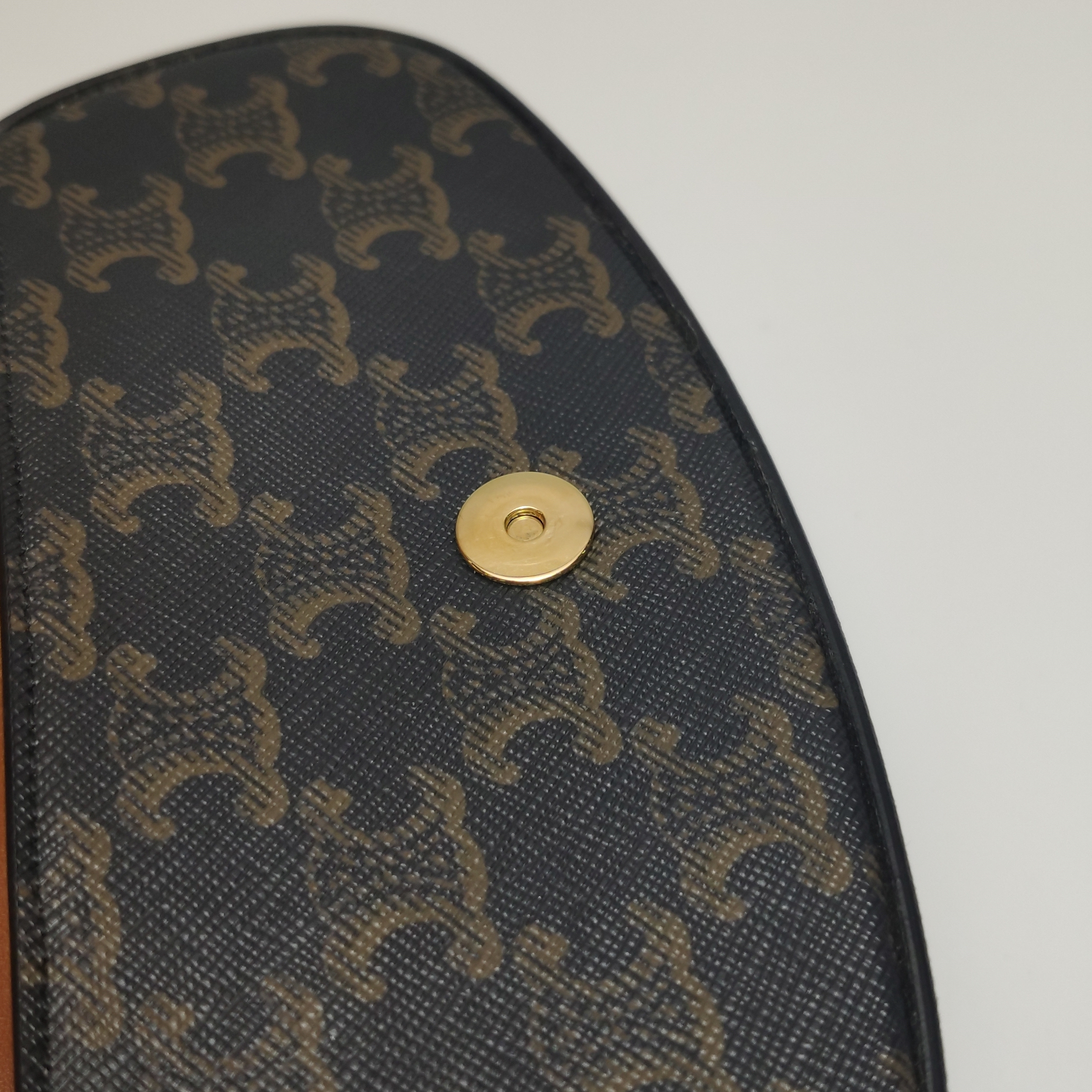Celine Tabou Clutch with Strap Triomphe Coated Canvas — photo 10 of 13