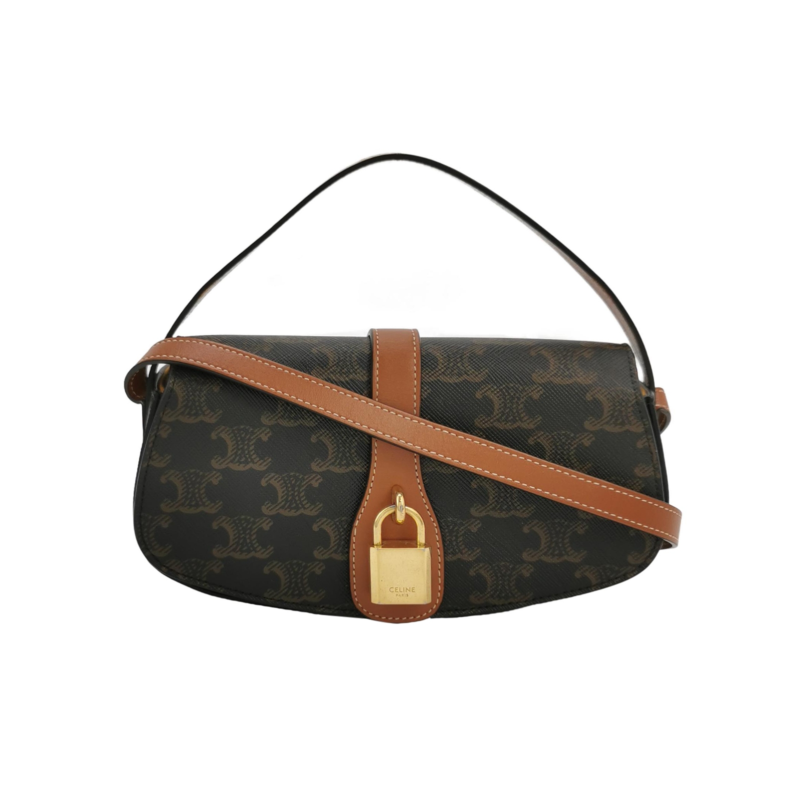 Celine Tabou Clutch with Strap Triomphe Coated Canvas — photo 1 of 14