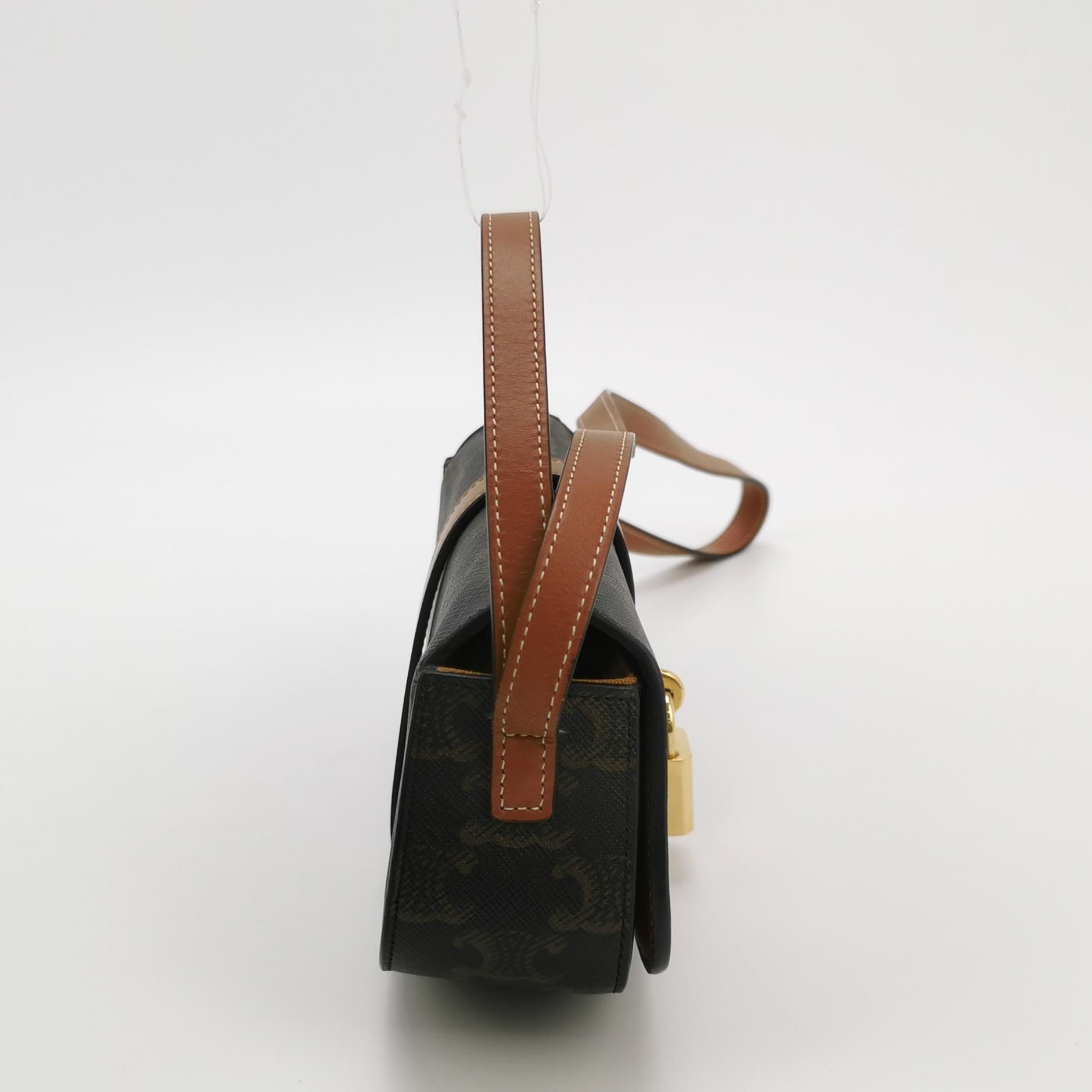 Celine Tabou Clutch with Strap Triomphe Coated Canvas — photo 4 of 14