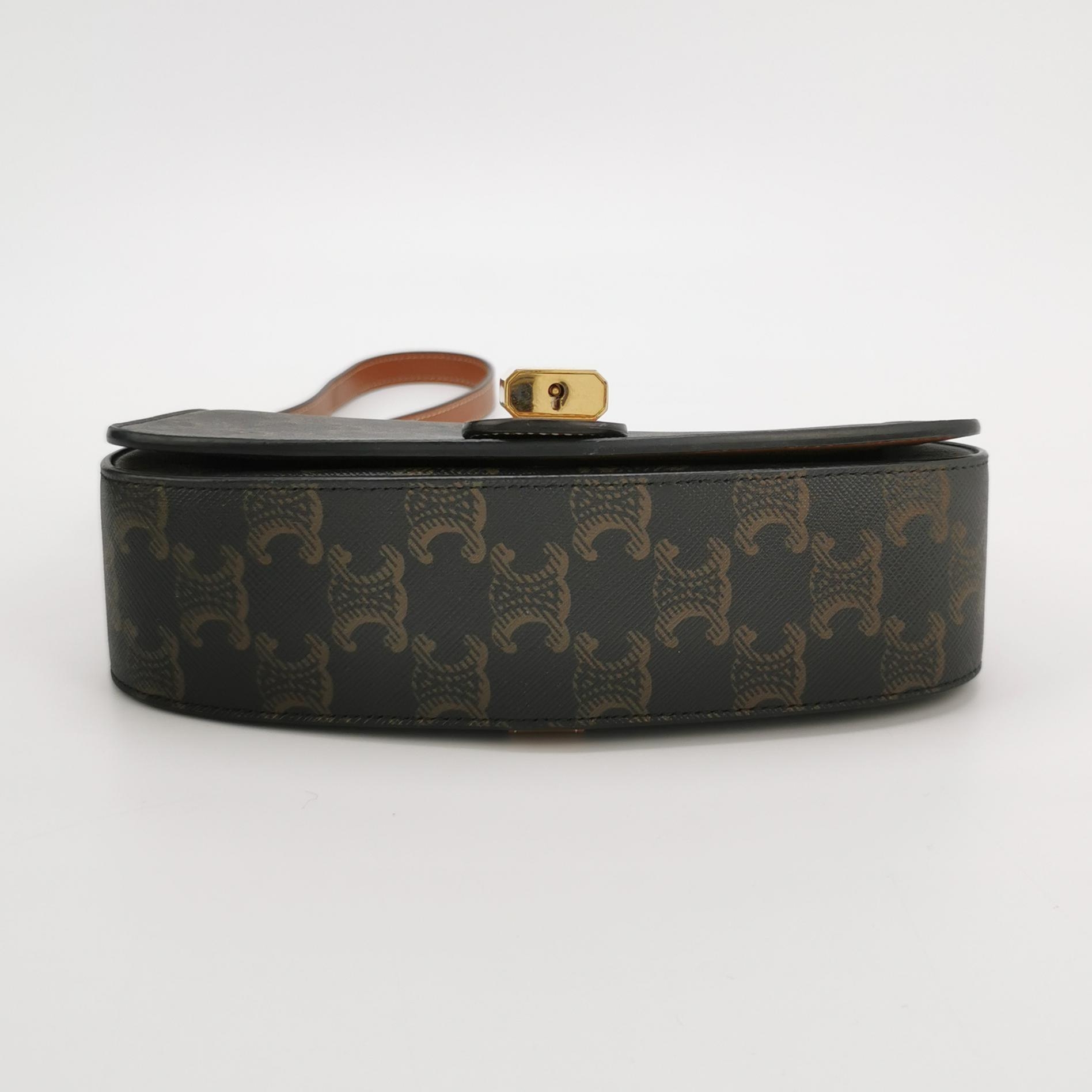 Celine Tabou Clutch with Strap Triomphe Coated Canvas — photo 6 of 14