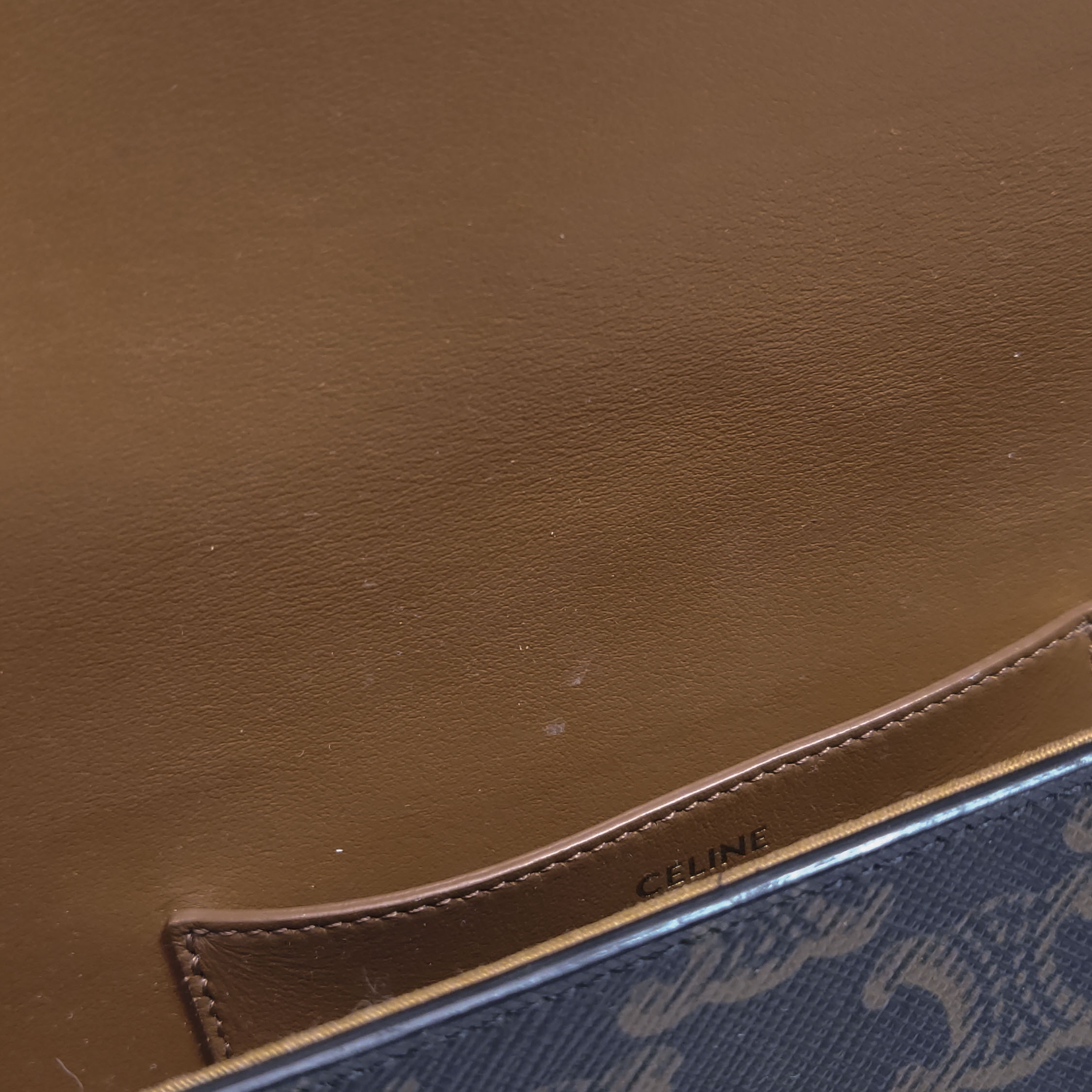 Celine Tabou Clutch with Strap Triomphe Coated Canvas — photo 8 of 14