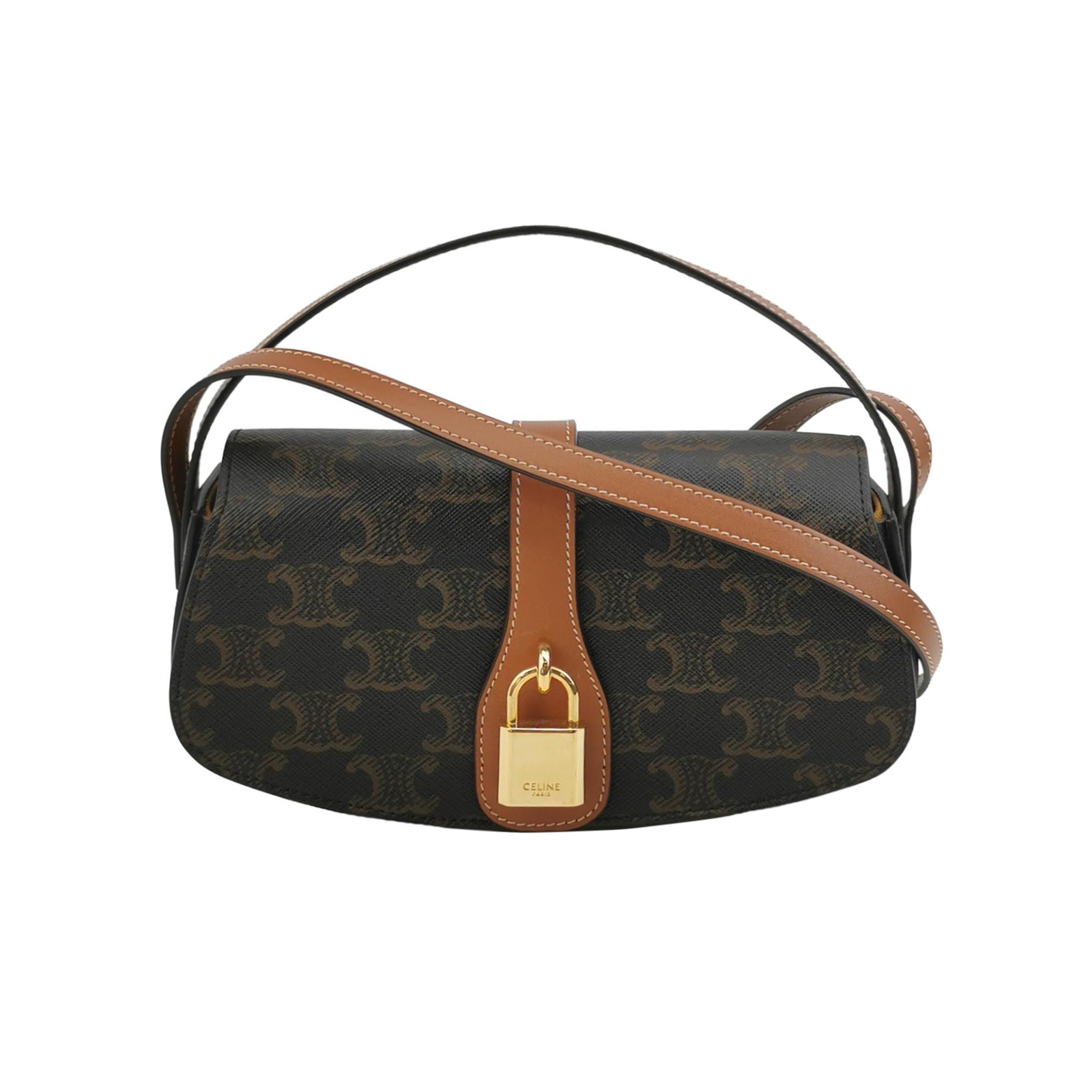 Celine Tabou Clutch with Strap Triomphe Coated Canvas — photo 1 of 11