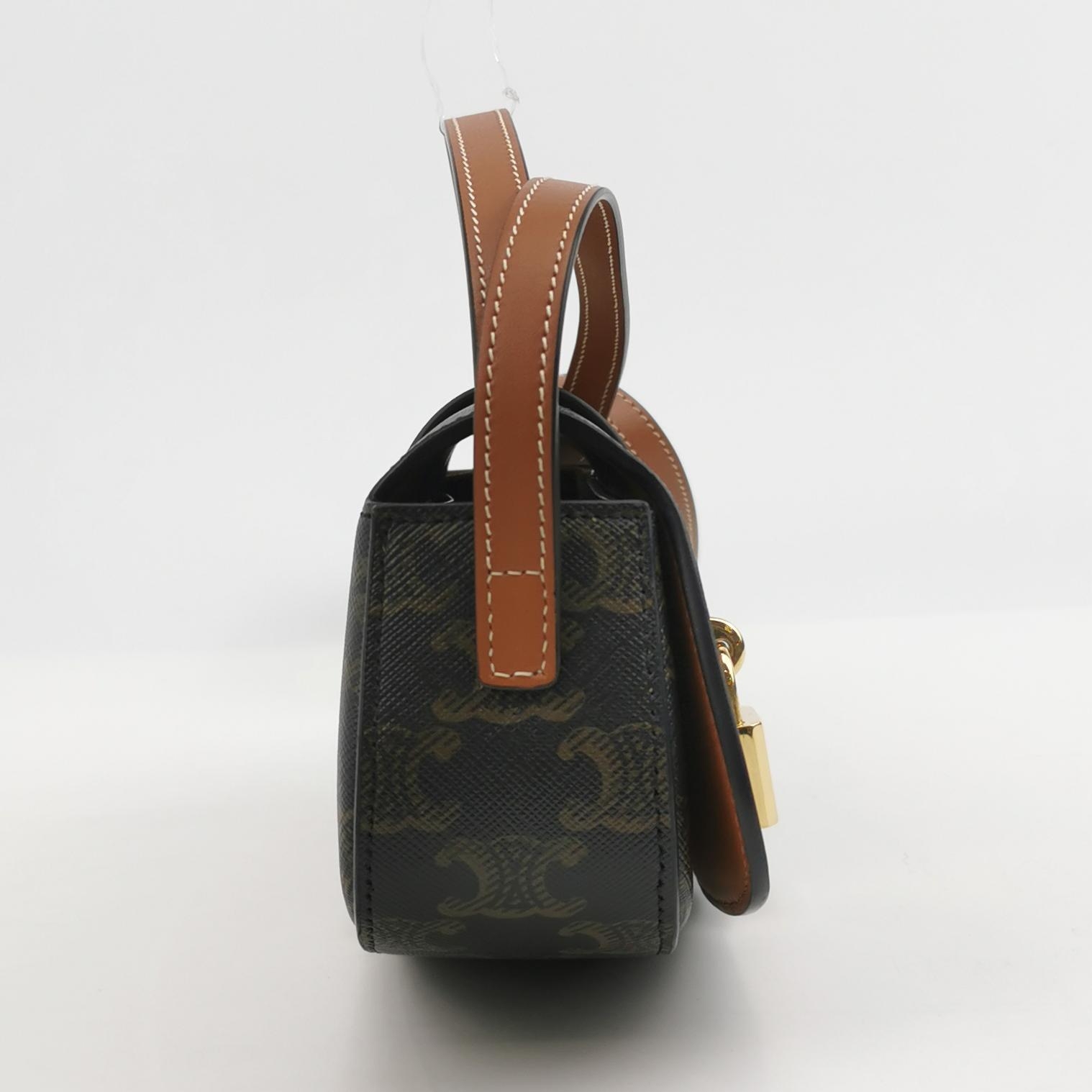 Celine Tabou Clutch with Strap Triomphe Coated Canvas — photo 4 of 11