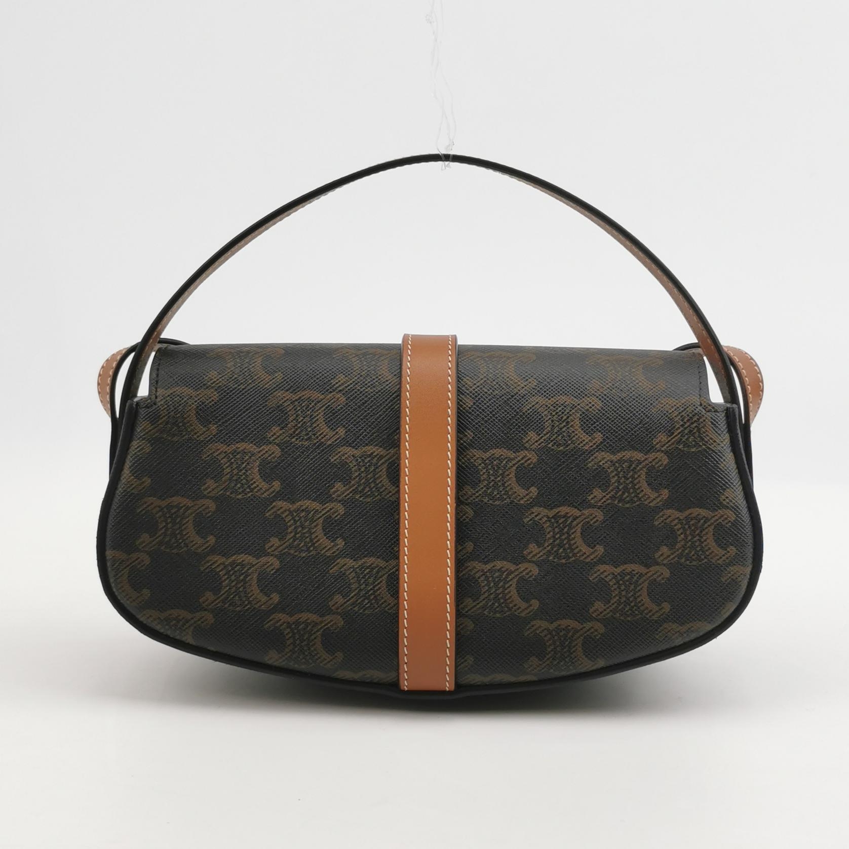 Celine Tabou Clutch with Strap Triomphe Coated Canvas — photo 5 of 11