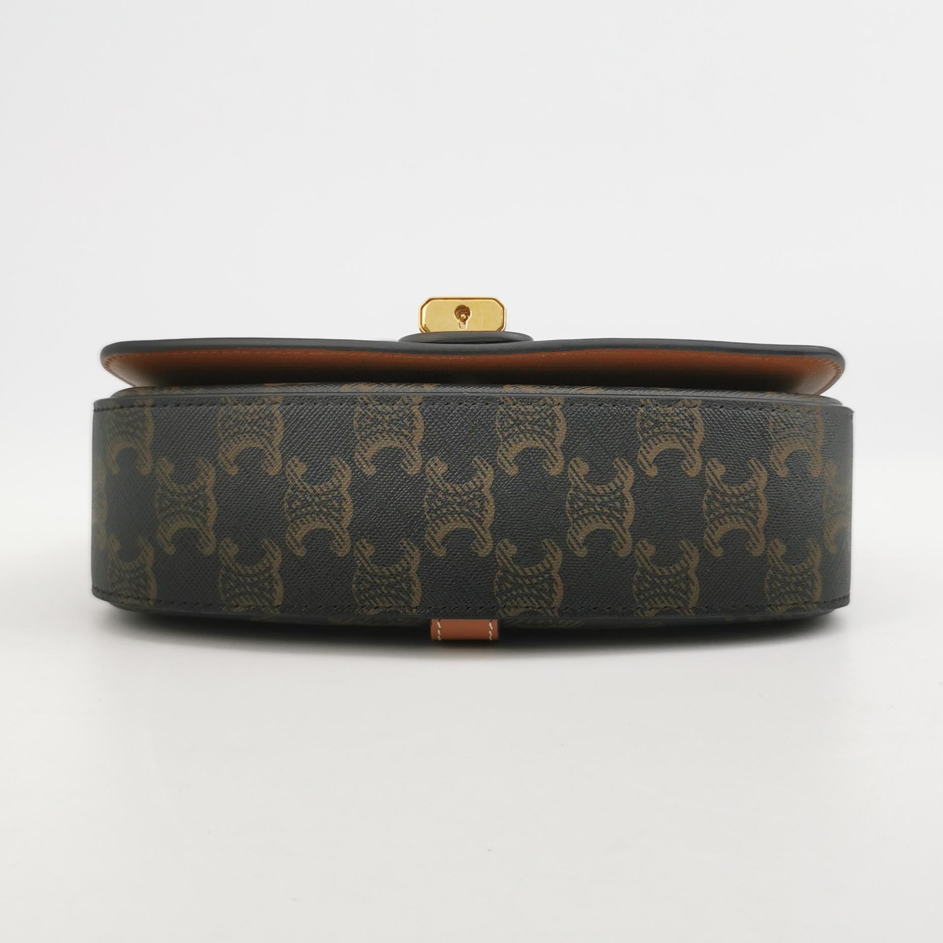 Celine Tabou Clutch with Strap Triomphe Coated Canvas — photo 6 of 11