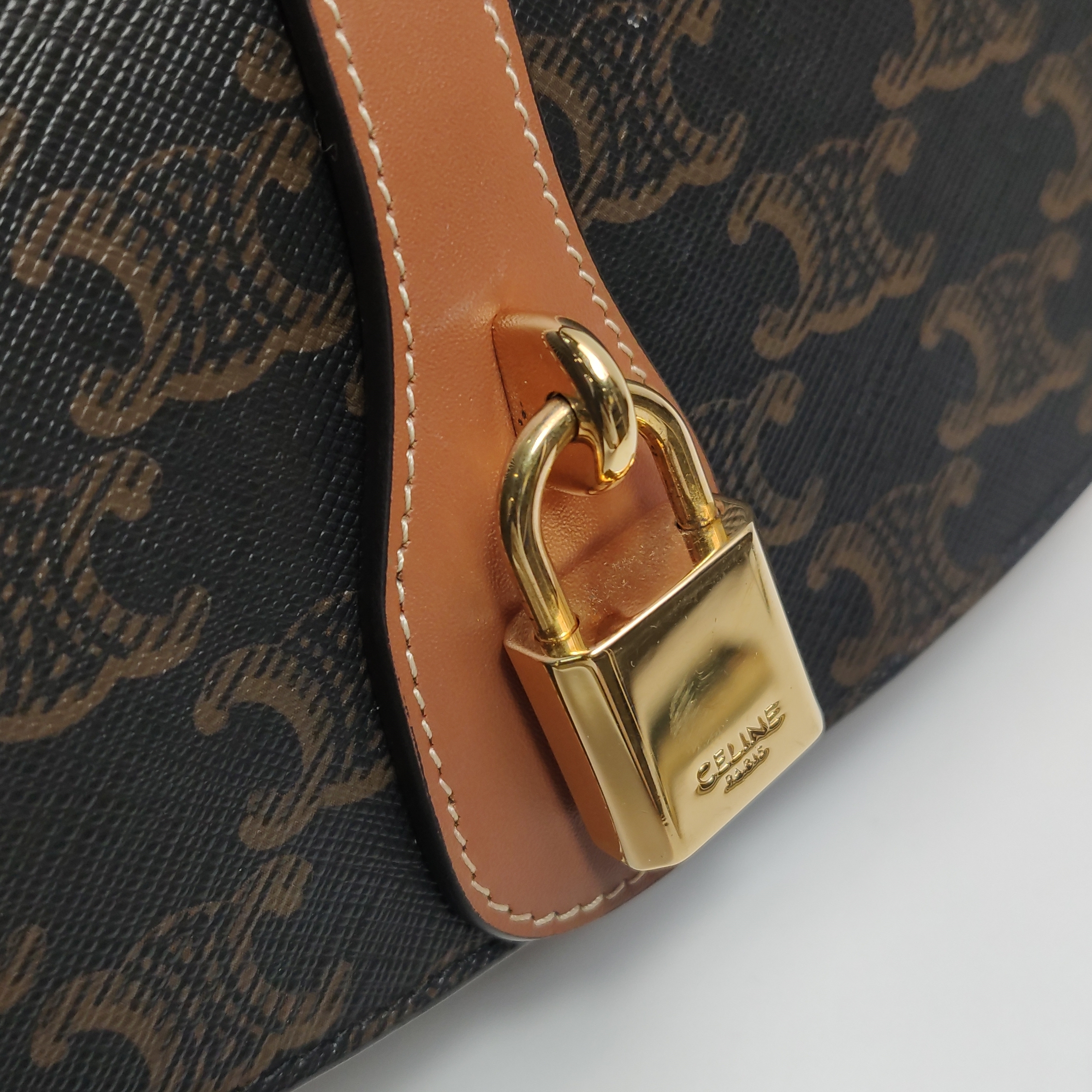 Celine Tabou Clutch with Strap Triomphe Coated Canvas — photo 11 of 11