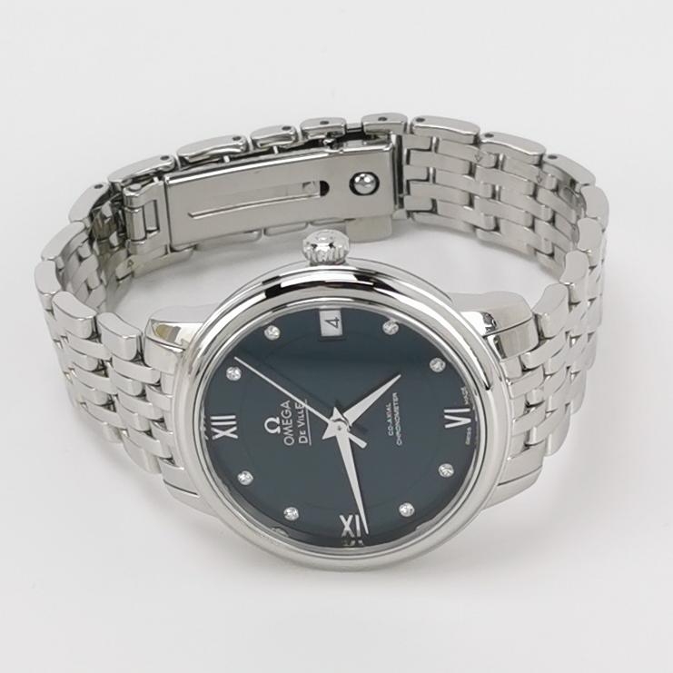 Omega De Ville Prestige Automatic Watch Stainless Steel with Diamond Markers 32 — alternate view