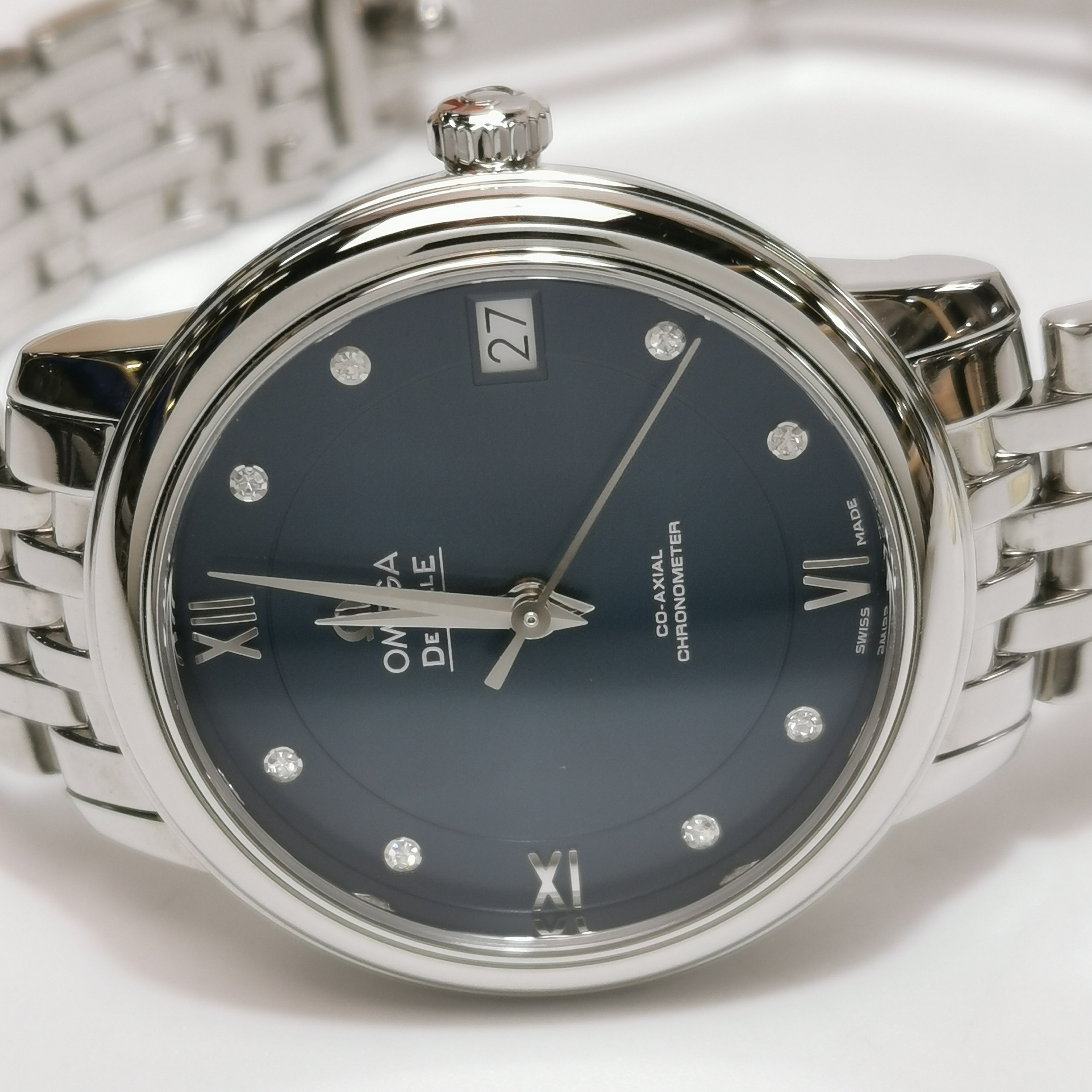 Omega De Ville Prestige Automatic Watch Stainless Steel with Diamond Markers 32 — photo 4 of 8