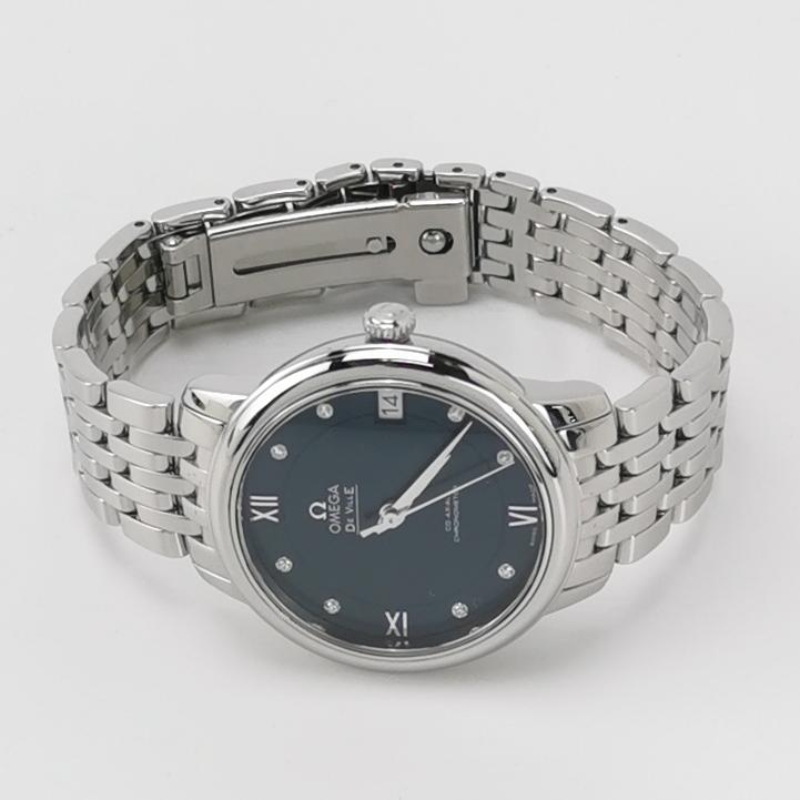 Omega De Ville Prestige Automatic Watch Stainless Steel with Diamond Markers 32 — alternate view