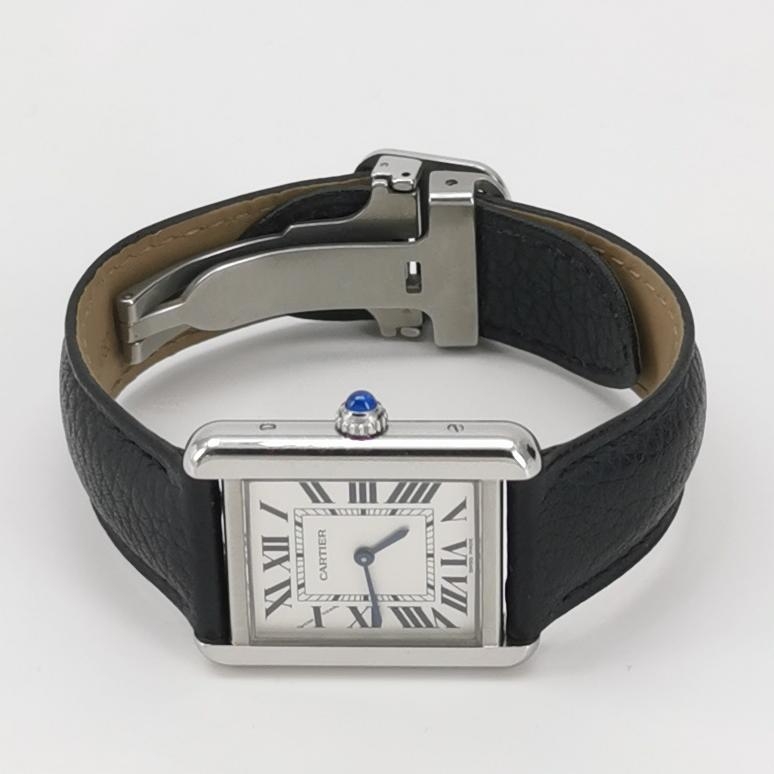 Cartier Tank Solo Quartz Watch Stainless Steel and Leather 31 — alternate view