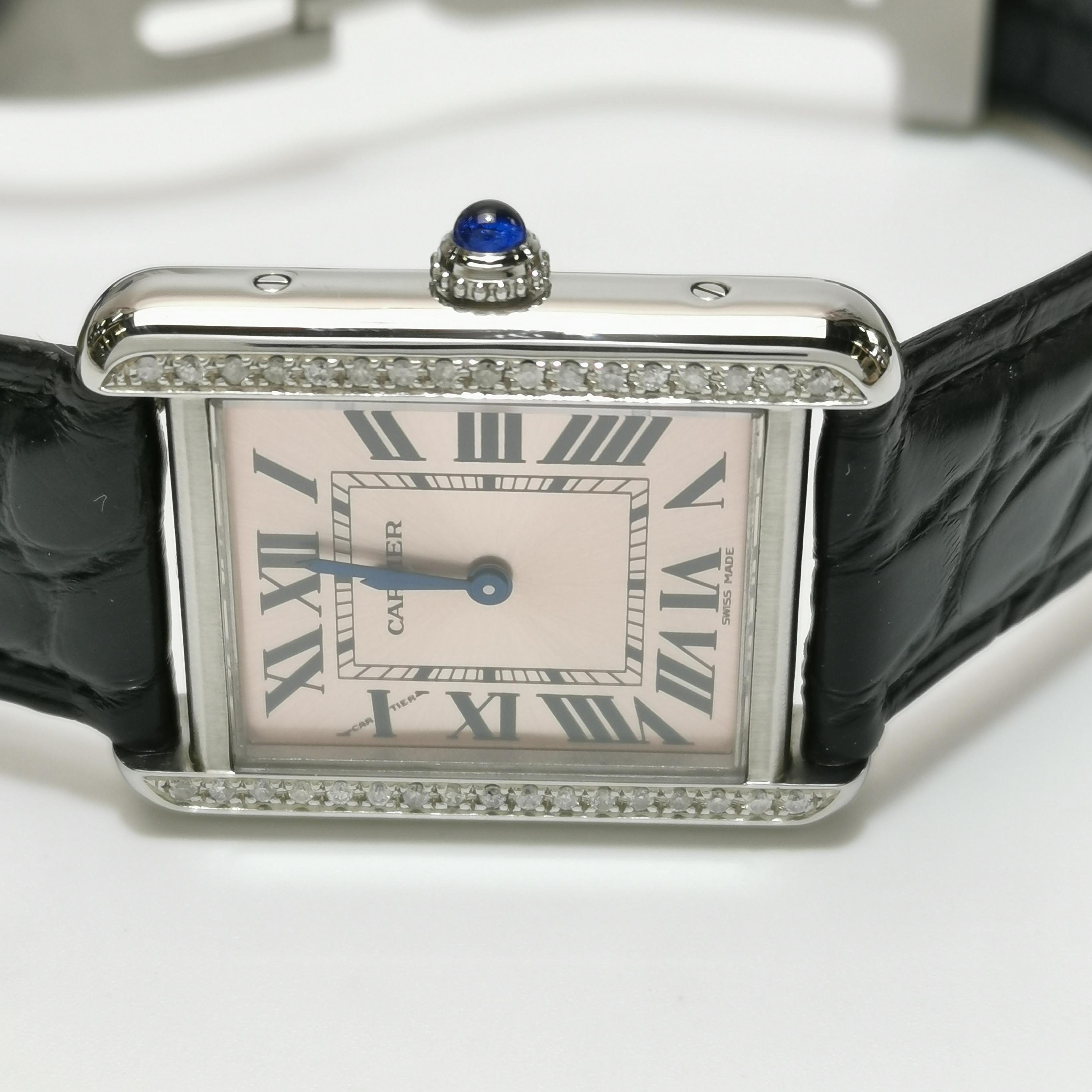 Cartier Tank Solo Quartz Watch Stainless Steel and Leather with Diamond Markers 31 — photo 4 of 9