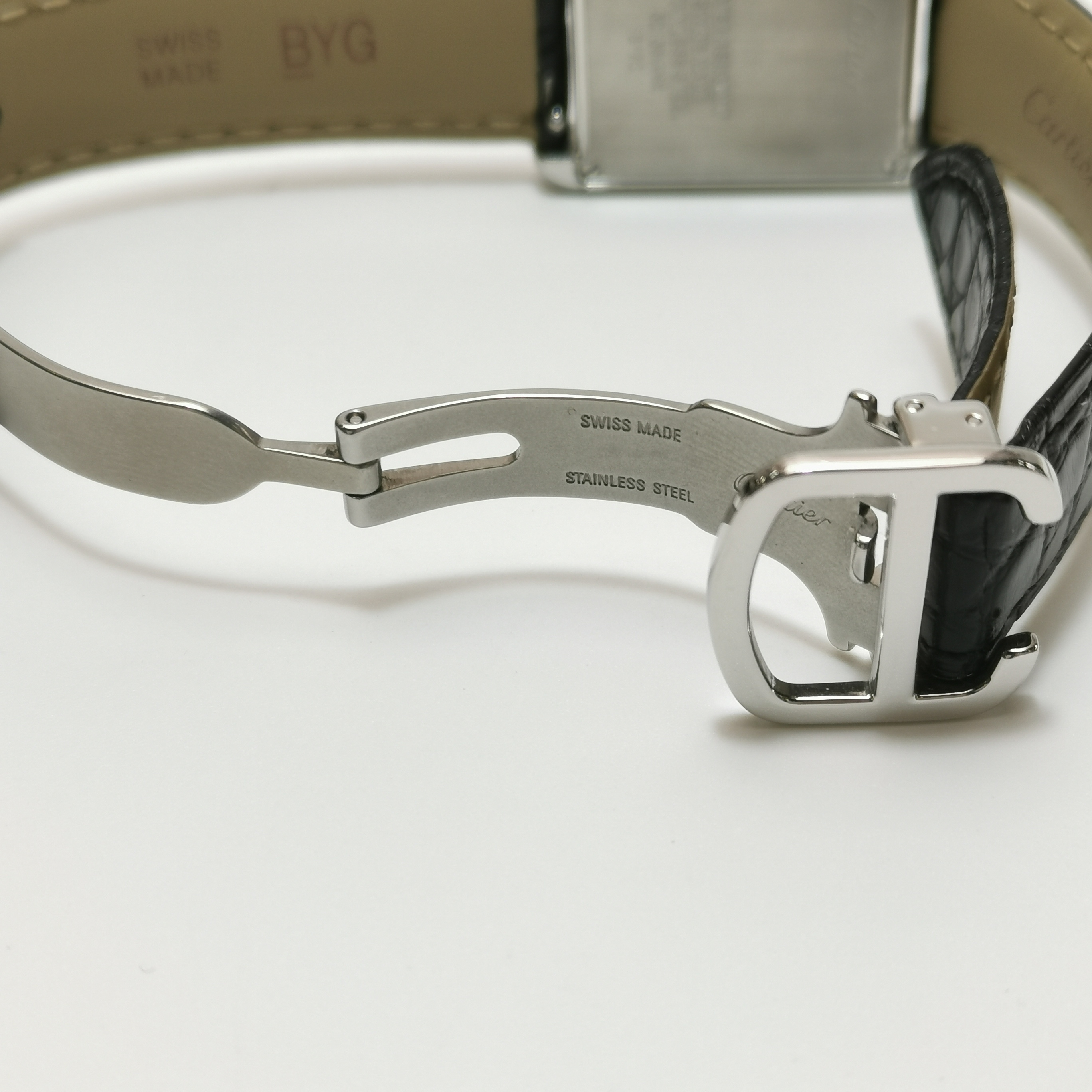 Cartier Tank Solo Quartz Watch Stainless Steel and Leather with Diamond Markers 31 — photo 8 of 9