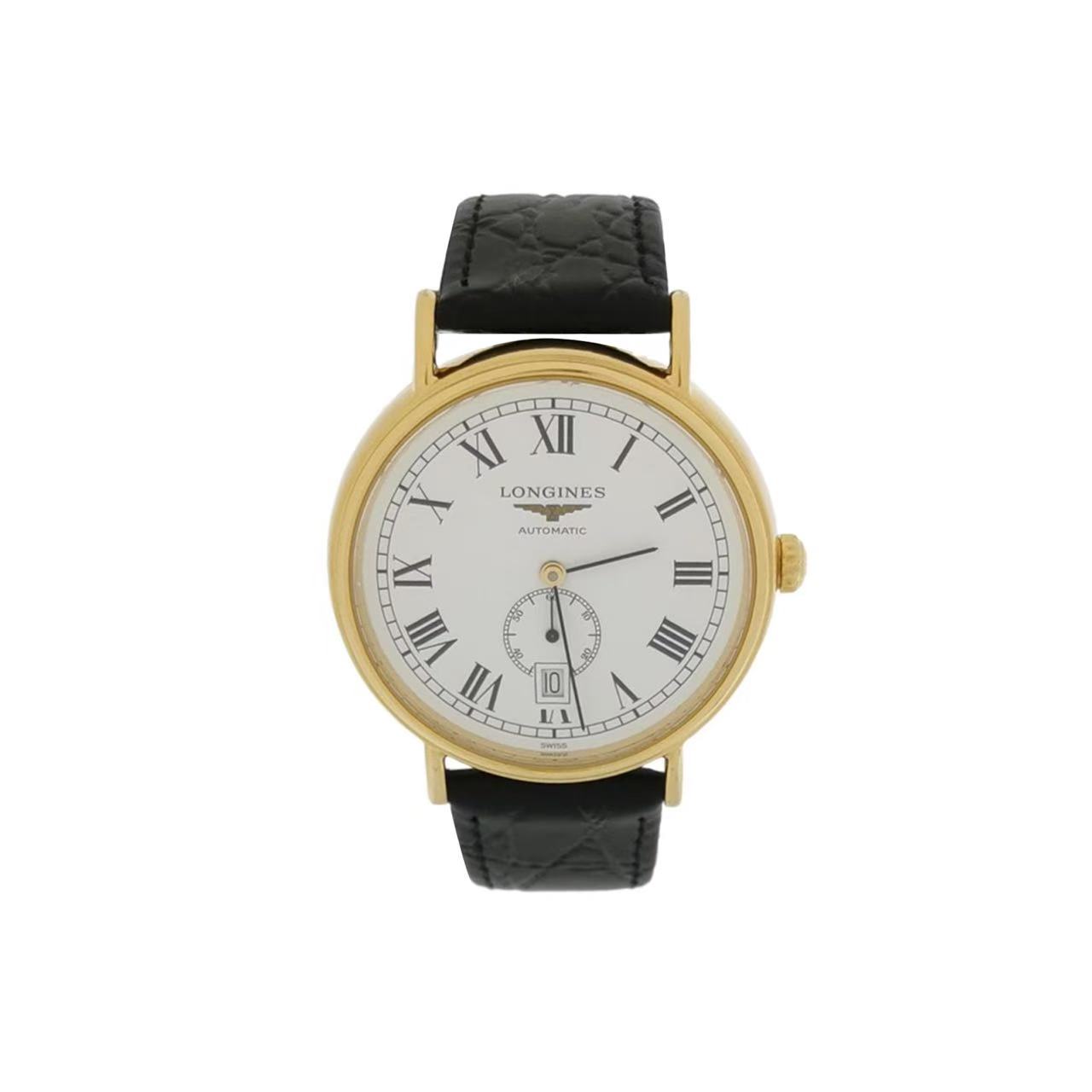 Longines 浪琴 时尚皮质精钢自动机械男士腕表