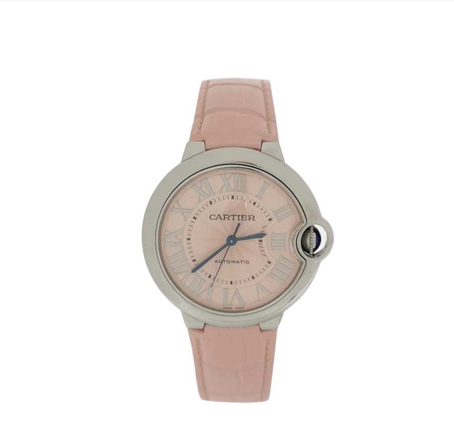 Cartier Ballon Bleu Ladies' Automatic Watch, Ref. WSBB0007, Cal. 076, 36.5mm Steel Case with Leather Strap