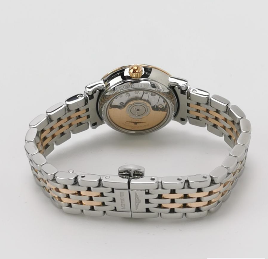 Longines Elegant Collection Automatic Ladies' Watch, Ref. L4.309.5, Cal. L592.2, 24.7mm Steel & 18K Rose Gold